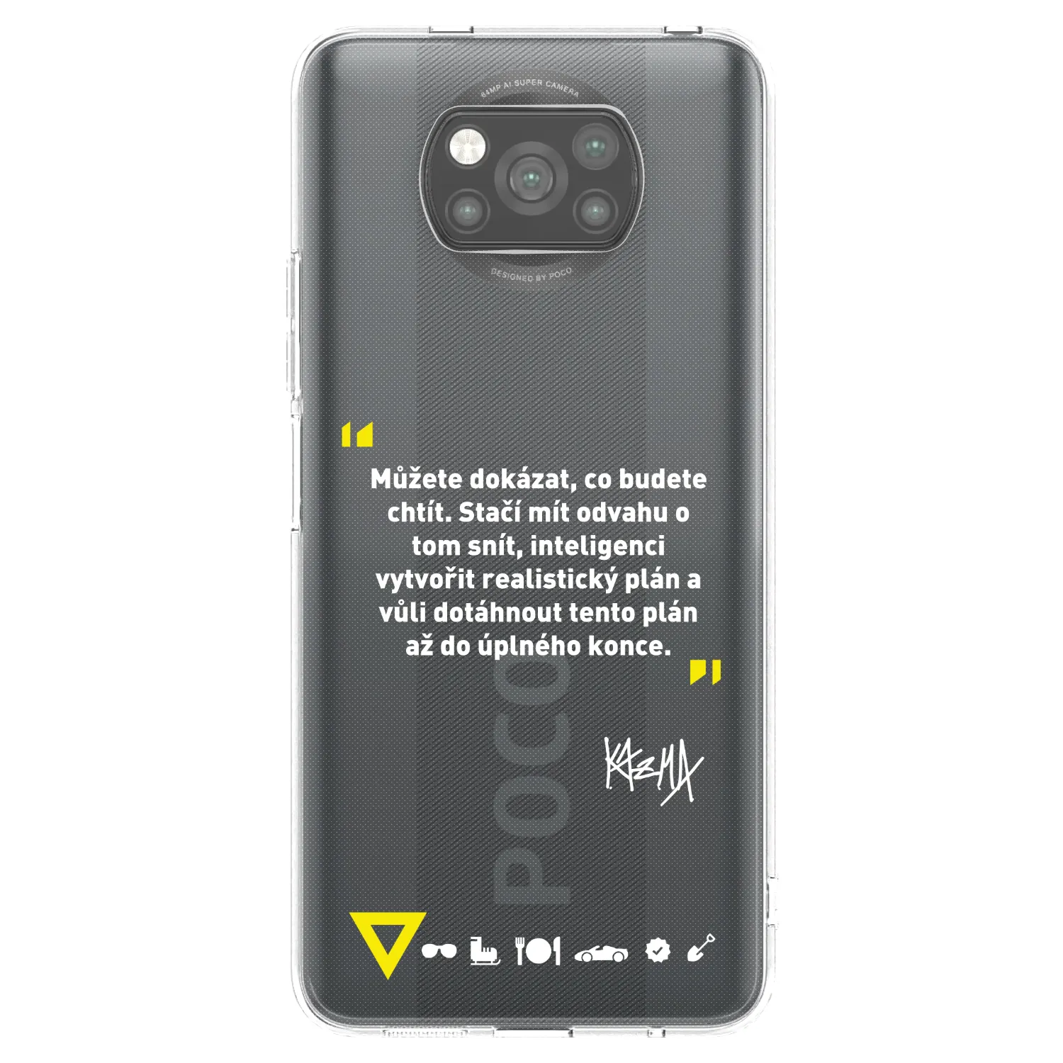 Picasee silikonový černý obal pro Xiaomi Poco X3 - Kazma - MŮŽETE DOKÁZAT, CO BUDETE CHTÍT