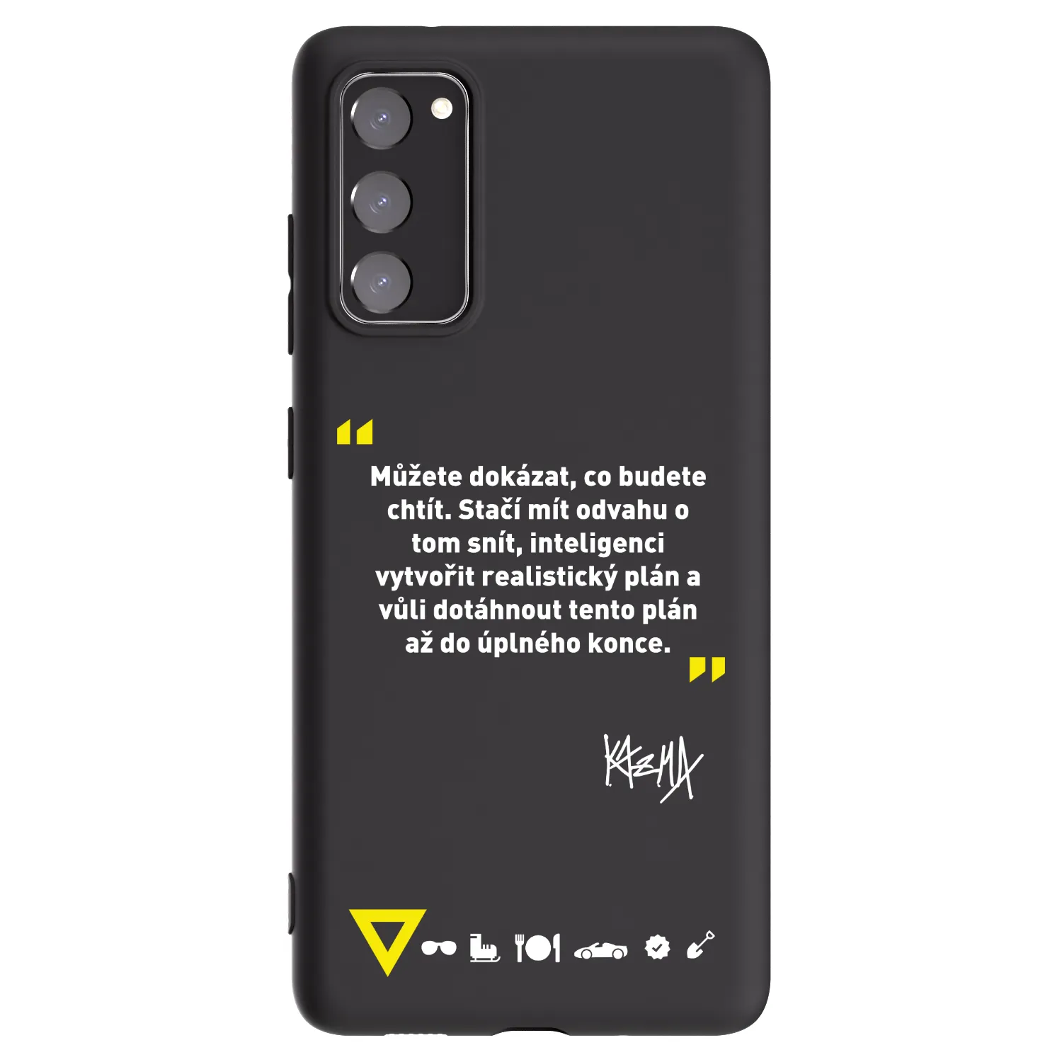 Picasee silikonový černý obal pro Samsung Galaxy S20 FE - Kazma - MŮŽETE DOKÁZAT, CO BUDETE CHTÍT