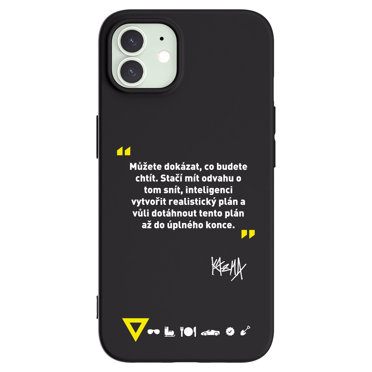 Picasee silikonový černý obal pro Apple iPhone 12 - Kazma - MŮŽETE DOKÁZAT, CO BUDETE CHTÍT