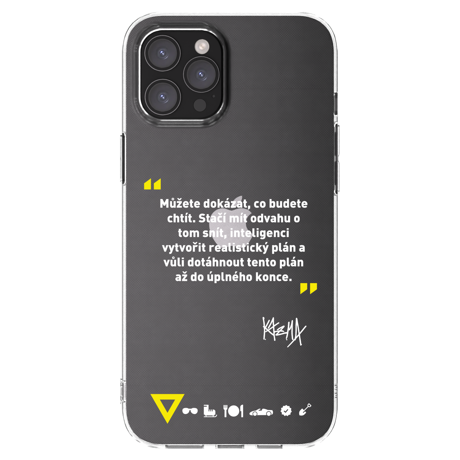 Picasee silikonový průhledný obal pro Apple iPhone 12 Pro Max - Kazma - MŮŽETE DOKÁZAT, CO BUDETE CHTÍT