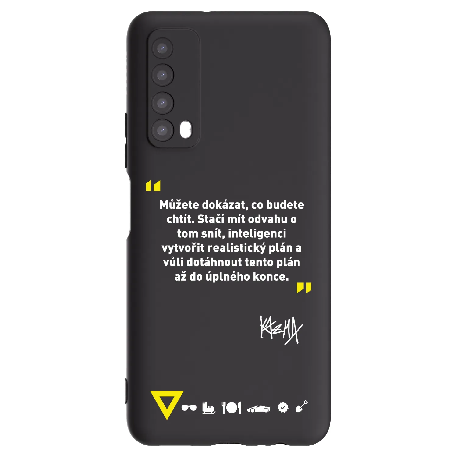 Picasee silikonový černý obal pro Huawei P Smart 2021 - Kazma - MŮŽETE DOKÁZAT, CO BUDETE CHTÍT