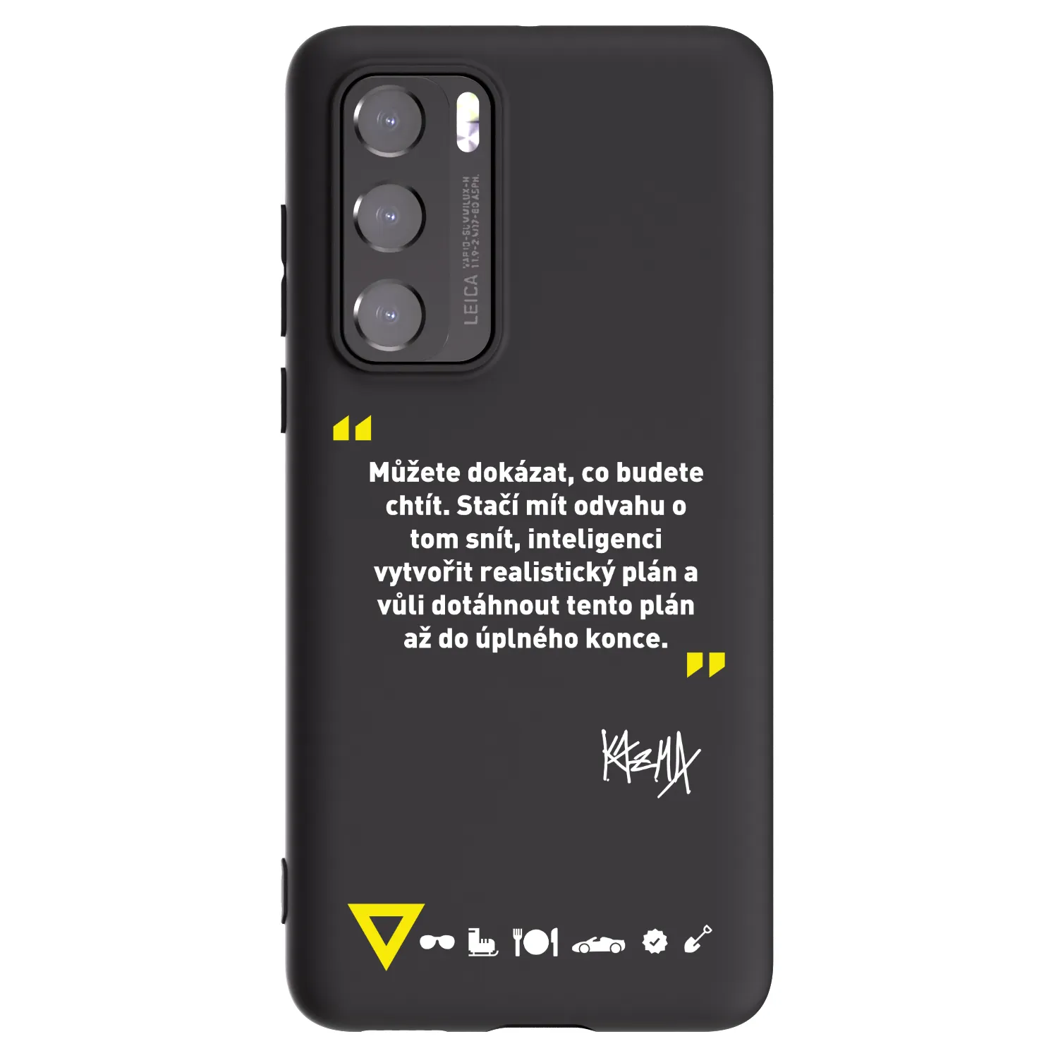 Picasee silikonový černý obal pro Huawei P40 - Kazma - MŮŽETE DOKÁZAT, CO BUDETE CHTÍT