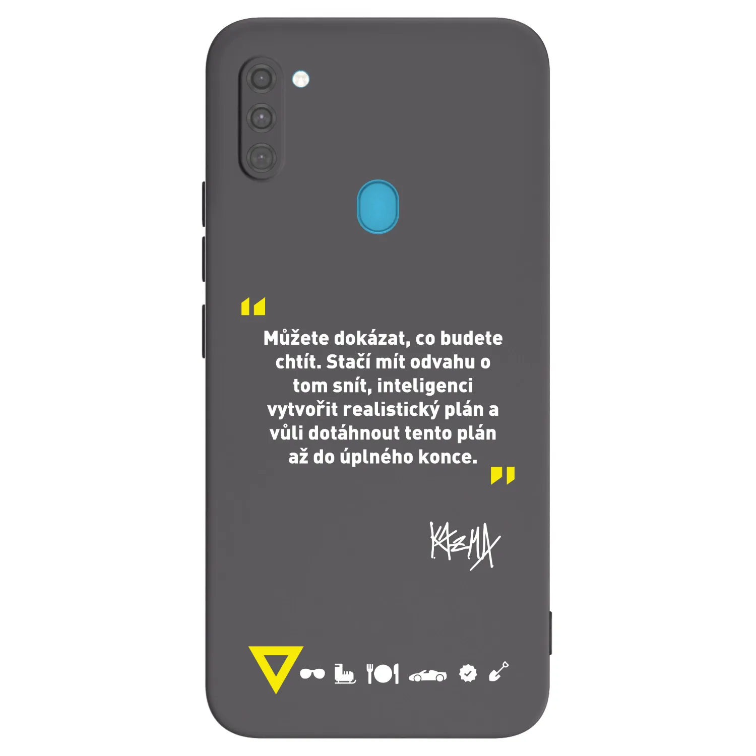 Picasee silikonový černý obal pro Samsung Galaxy M11 - Kazma - MŮŽETE DOKÁZAT, CO BUDETE CHTÍT