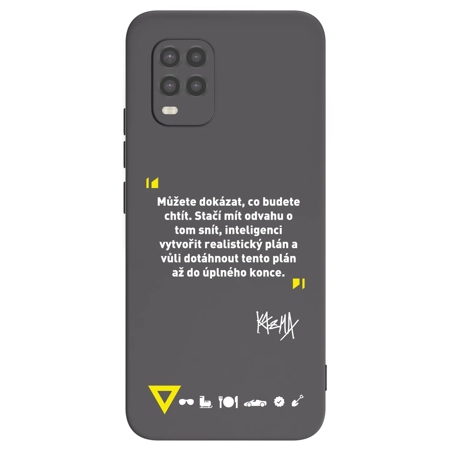 Picasee silikonový černý obal pro Xiaomi Mi 10 Lite - Kazma - MŮŽETE DOKÁZAT, CO BUDETE CHTÍT