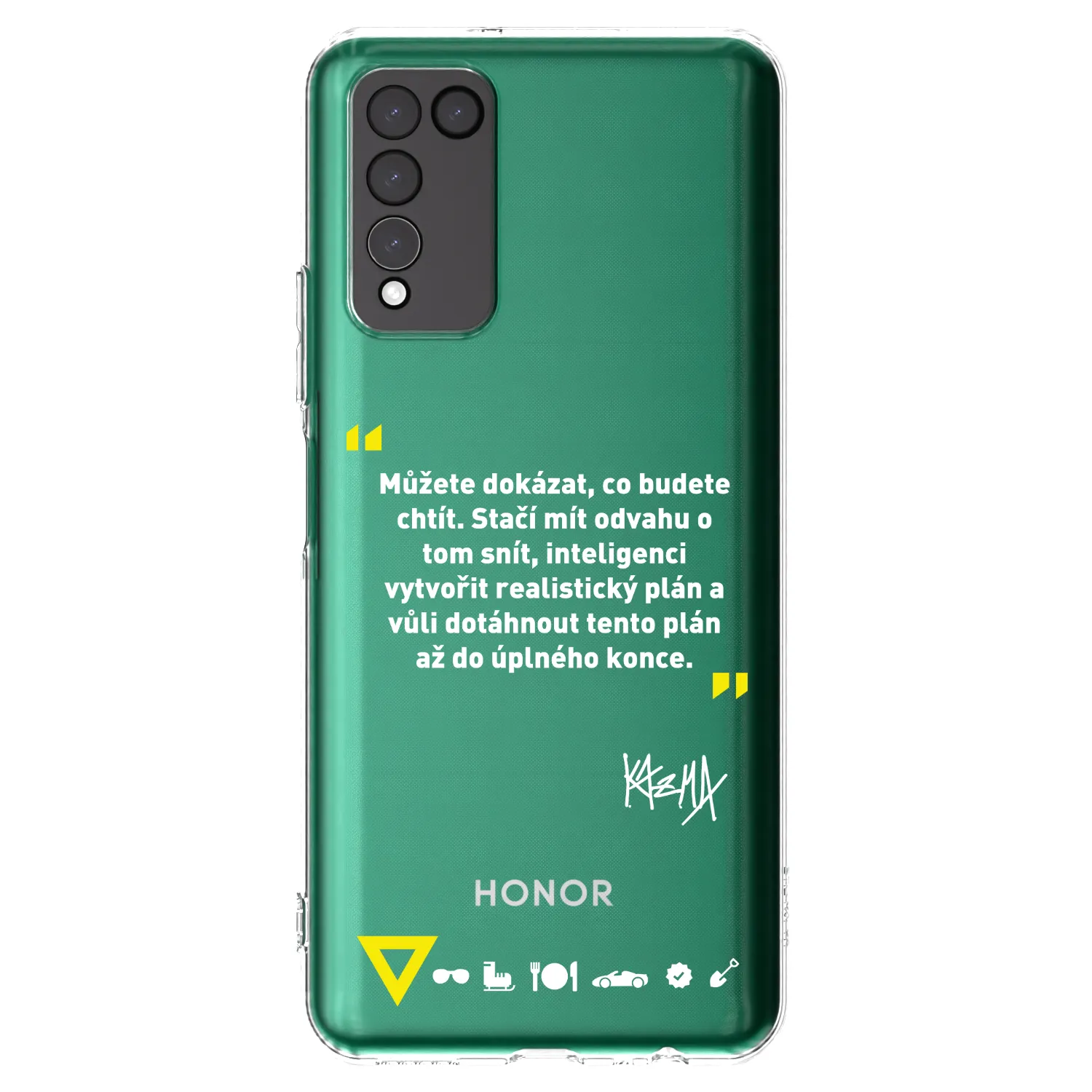 Picasee silikonový průhledný obal pro Honor 10X Lite - Kazma - MŮŽETE DOKÁZAT, CO BUDETE CHTÍT