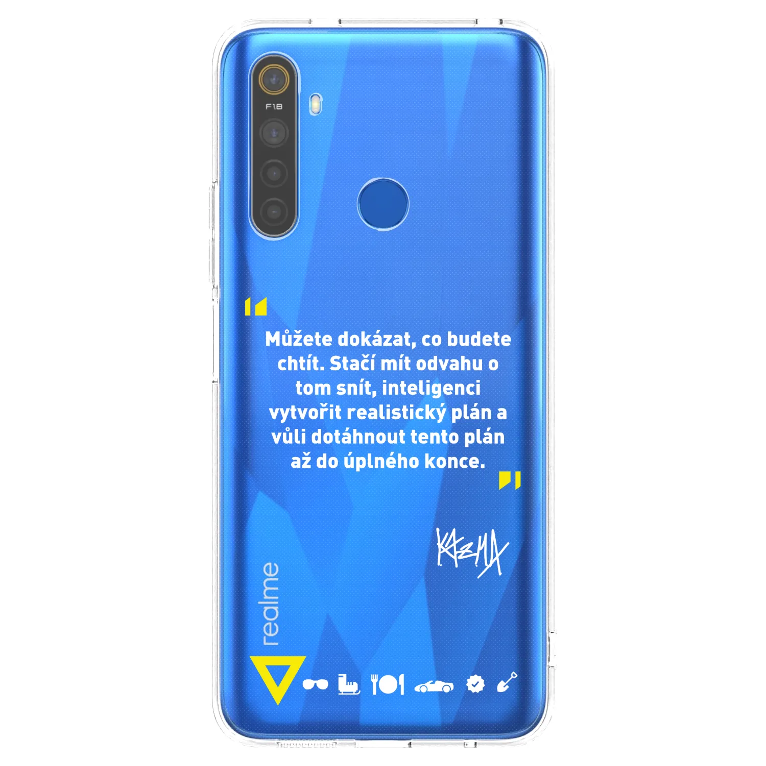 Picasee silikonový průhledný obal pro Realme 5 - Kazma - MŮŽETE DOKÁZAT, CO BUDETE CHTÍT