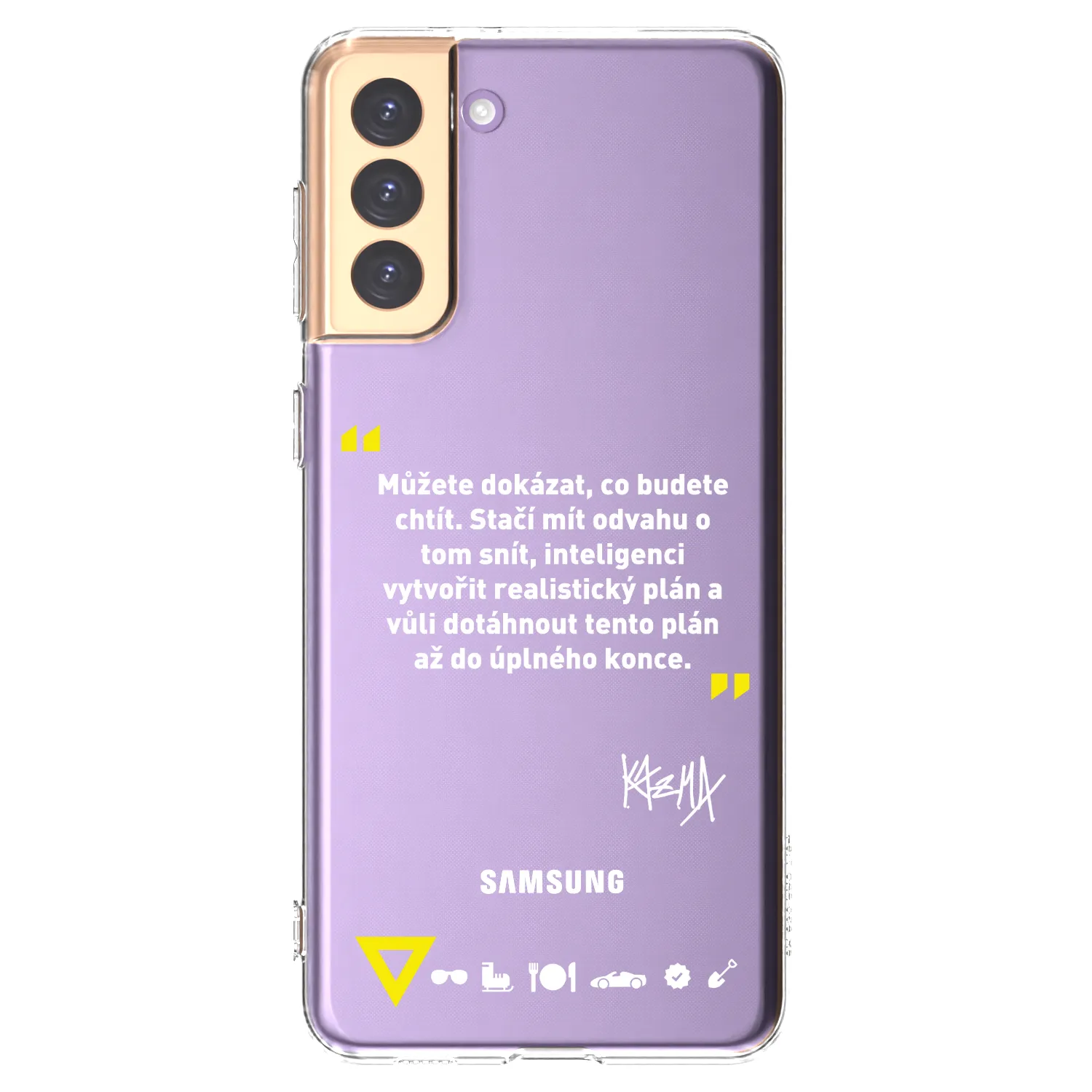 Picasee silikonový průhledný obal pro Samsung Galaxy S21+ 5G G996F - Kazma - MŮŽETE DOKÁZAT, CO BUDETE CHTÍT