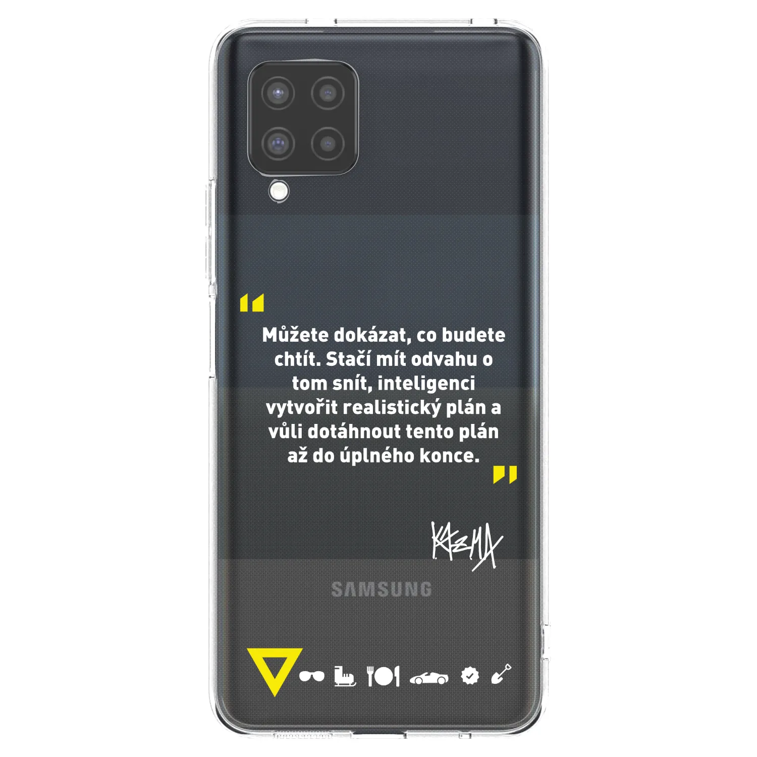 Picasee silikonový průhledný obal pro Samsung Galaxy A42 A426B - Kazma - MŮŽETE DOKÁZAT, CO BUDETE CHTÍT