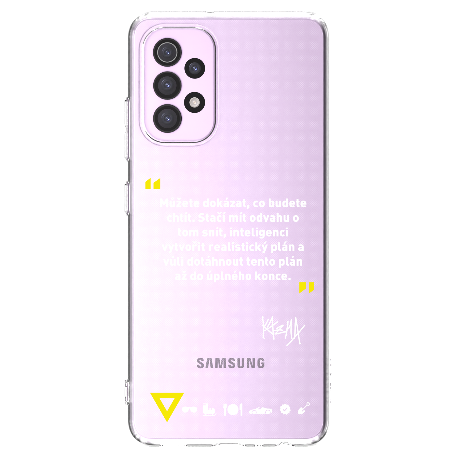 Picasee silikonový průhledný obal pro Samsung Galaxy A32 5G A326B - Kazma - MŮŽETE DOKÁZAT, CO BUDETE CHTÍT