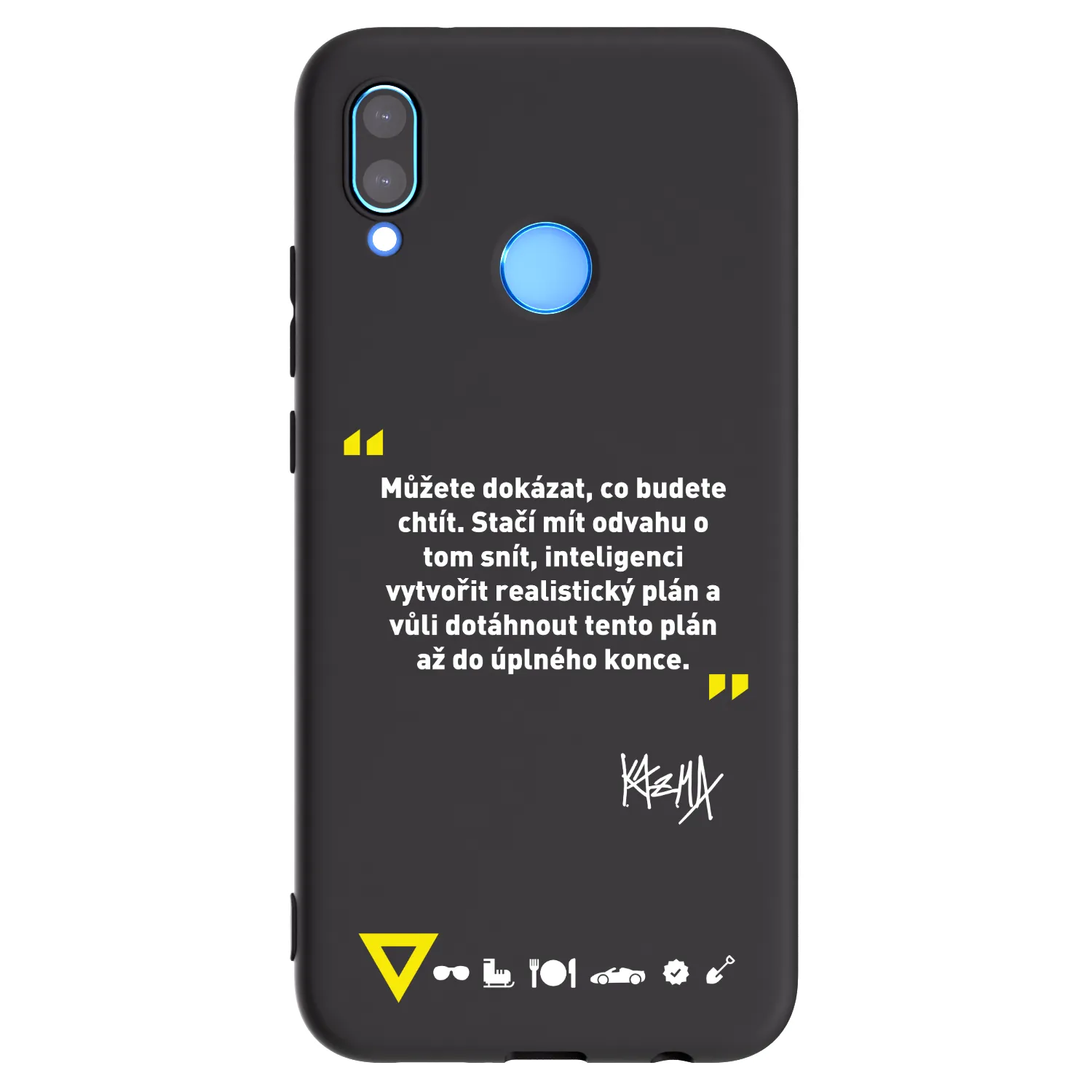 Picasee silikonový černý obal pro Huawei P20 Lite - Kazma - MŮŽETE DOKÁZAT, CO BUDETE CHTÍT
