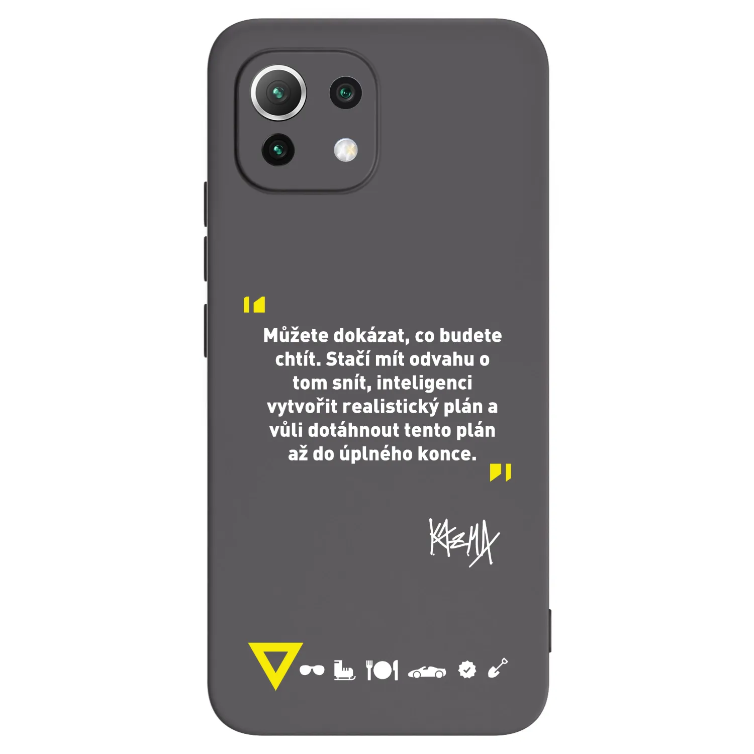 Picasee silikonový černý obal pro Xiaomi Mi 11 Lite - Kazma - MŮŽETE DOKÁZAT, CO BUDETE CHTÍT