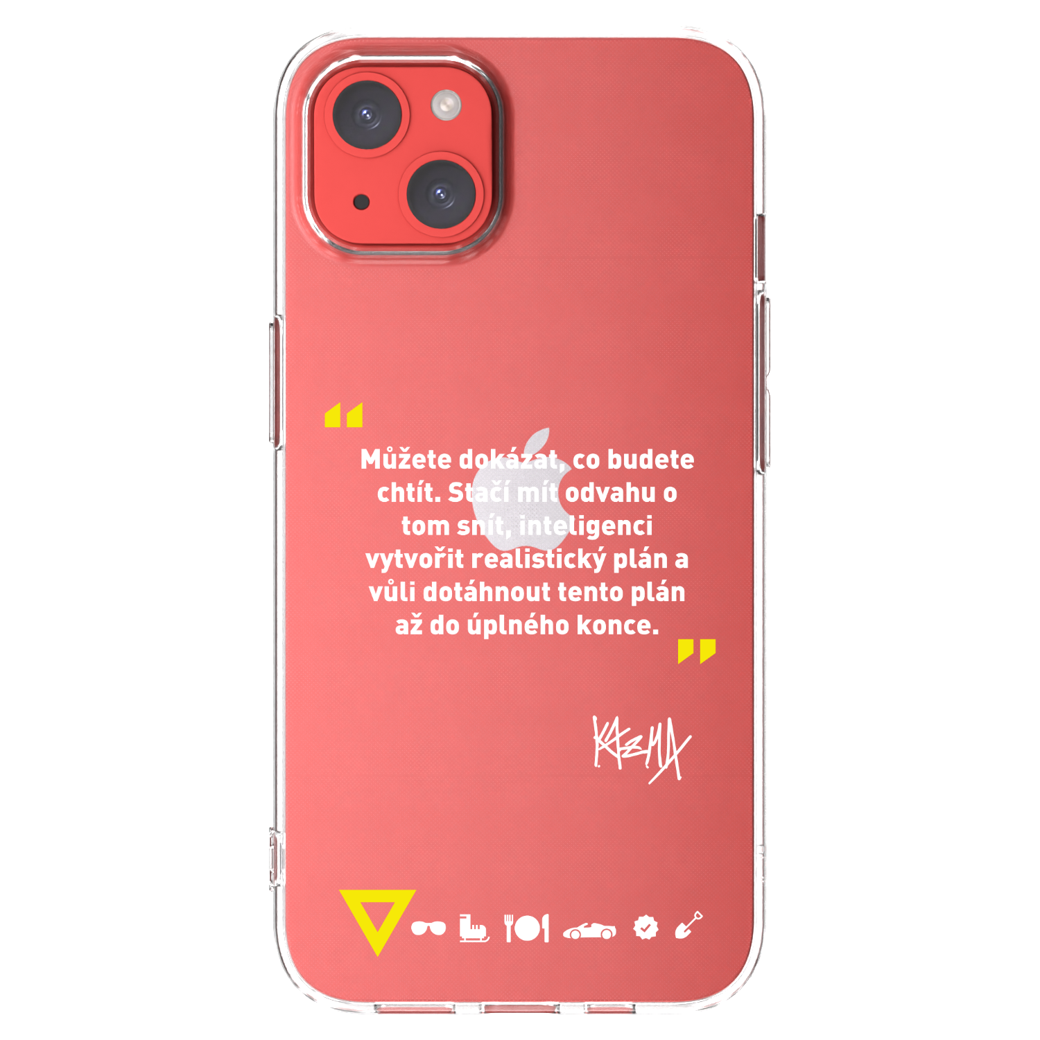 Picasee silikonový průhledný obal pro Apple iPhone 13 - Kazma - MŮŽETE DOKÁZAT, CO BUDETE CHTÍT