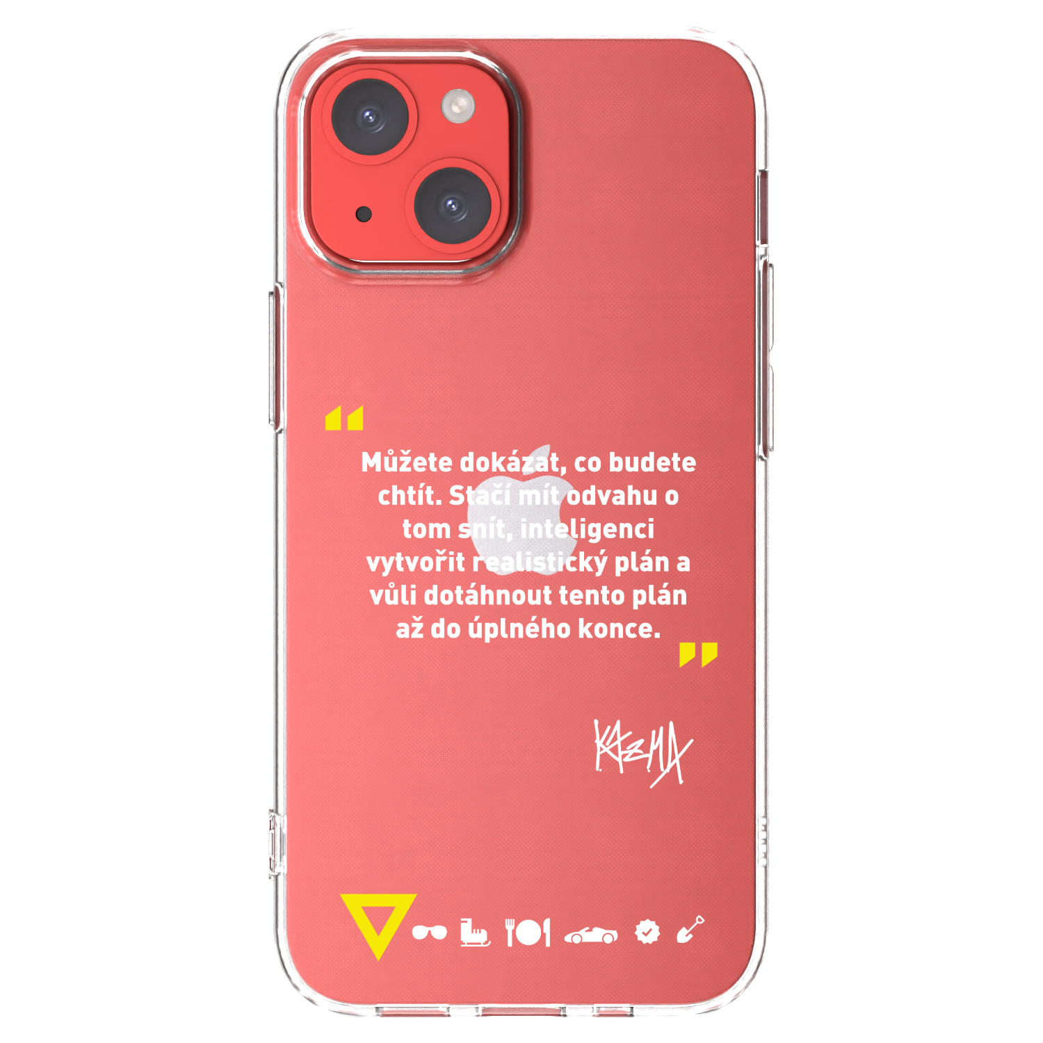 Picasee silikonový průhledný obal pro Apple iPhone 13 mini - Kazma - MŮŽETE DOKÁZAT, CO BUDETE CHTÍT