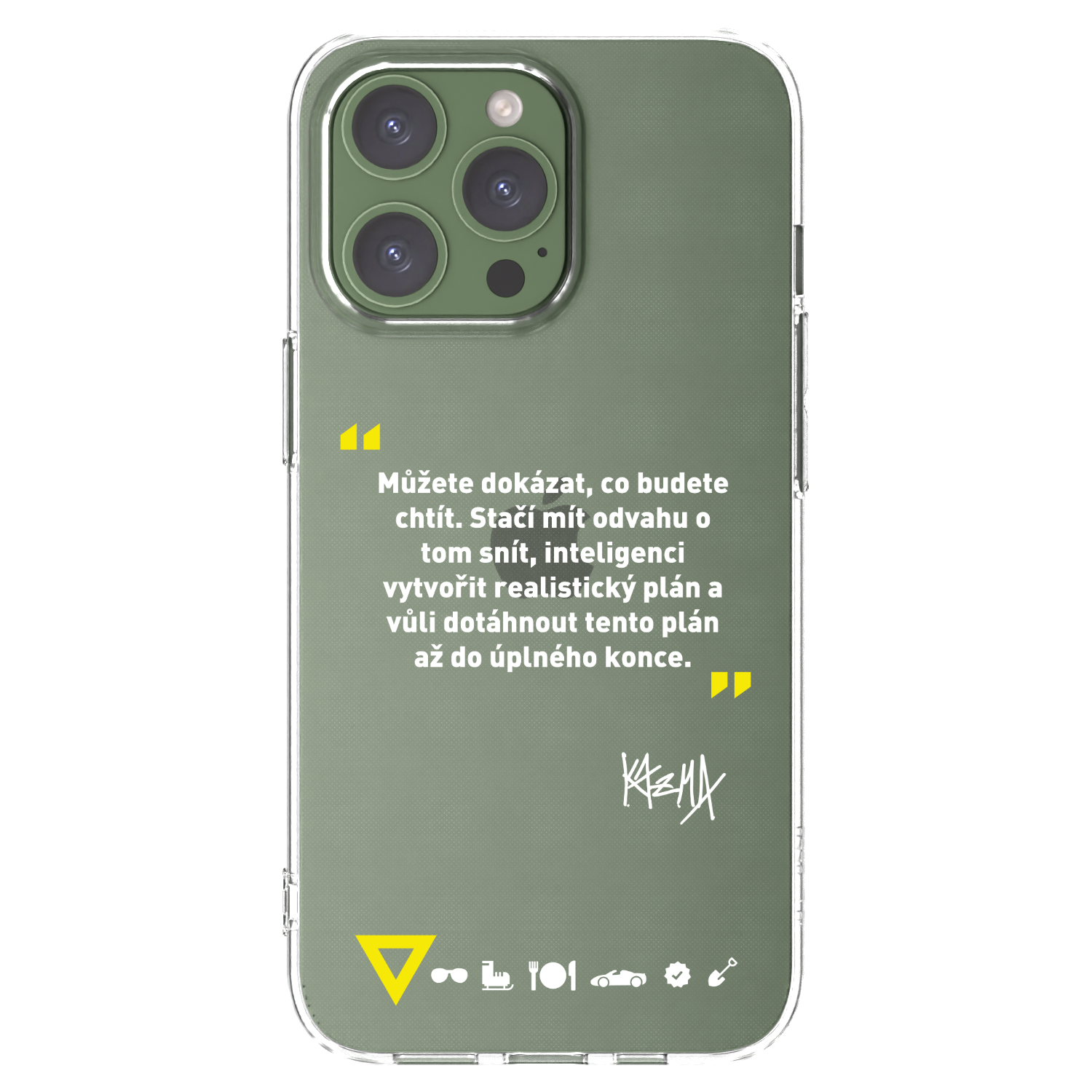 Picasee silikonový průhledný obal pro Apple iPhone 13 Pro - Kazma - MŮŽETE DOKÁZAT, CO BUDETE CHTÍT