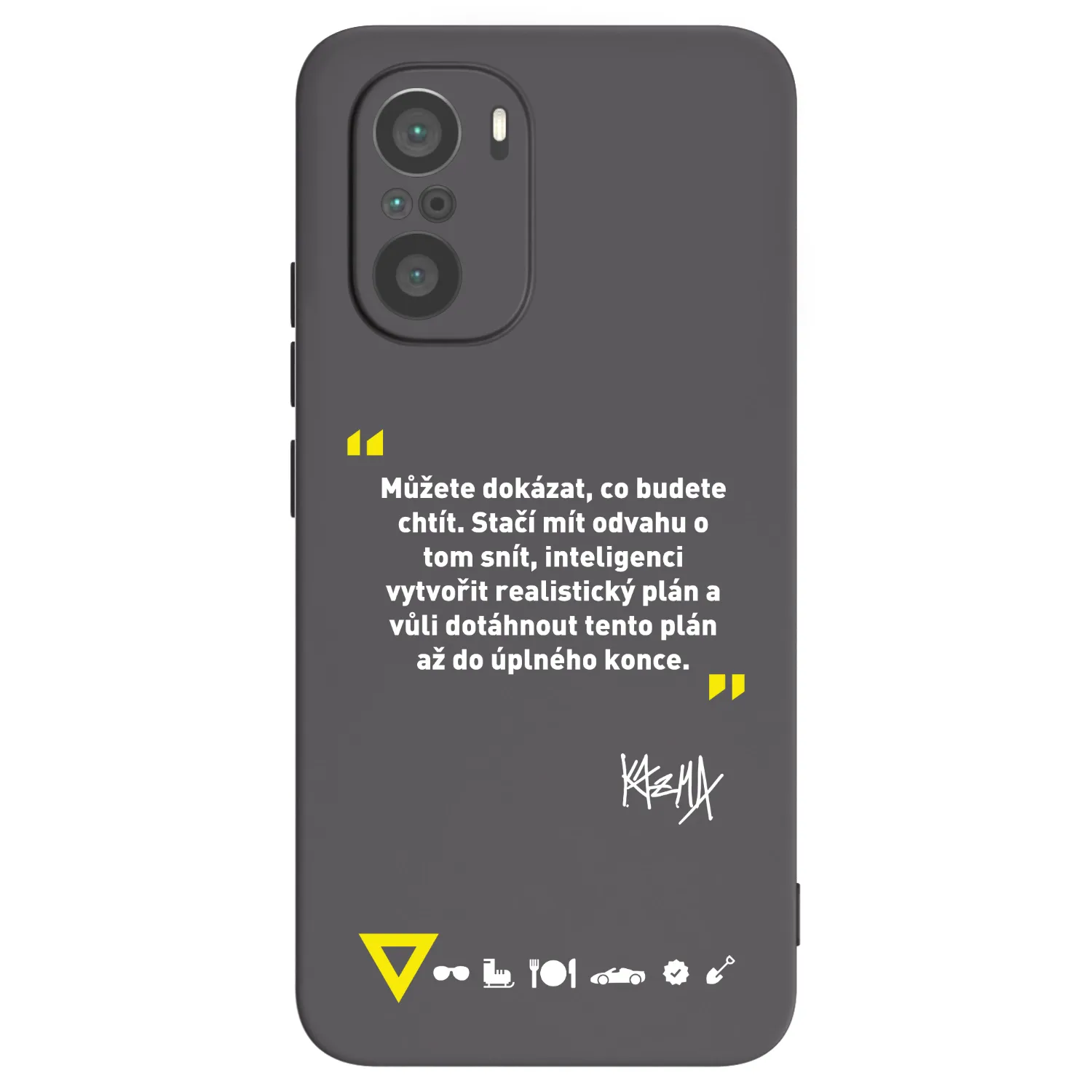 Picasee silikonový černý obal pro Xiaomi Poco F3 - Kazma - MŮŽETE DOKÁZAT, CO BUDETE CHTÍT