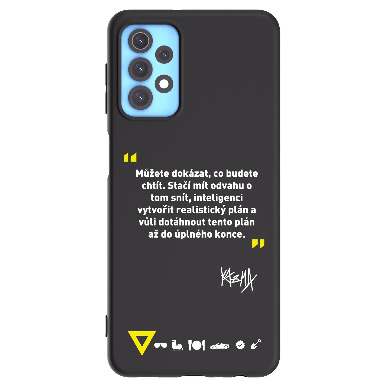 Picasee silikonový černý obal pro Samsung Galaxy A32 4G SM-A325F - Kazma - MŮŽETE DOKÁZAT, CO BUDETE CHTÍT