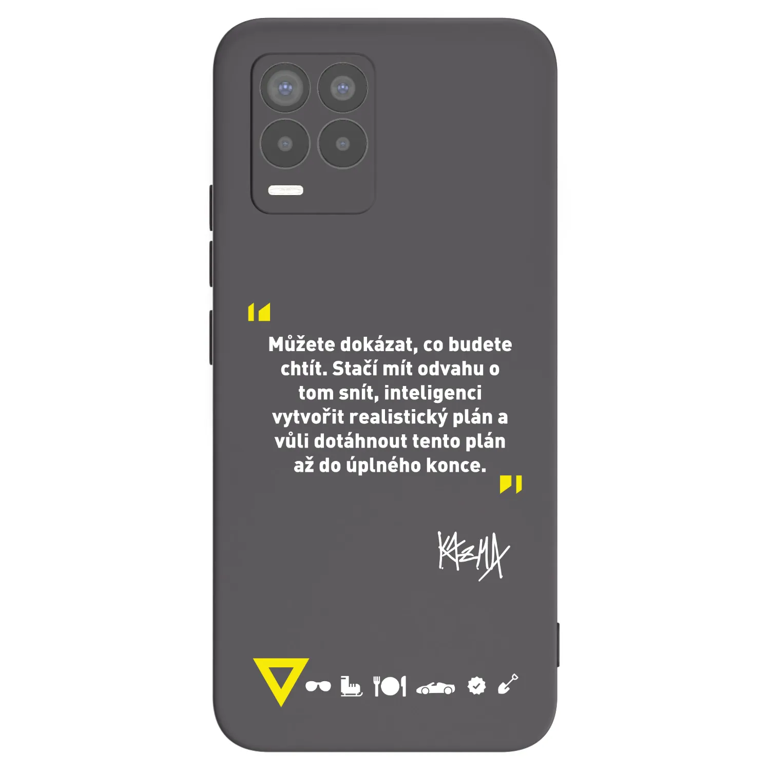 Picasee silikonový černý obal pro Realme 8 Pro - Kazma - MŮŽETE DOKÁZAT, CO BUDETE CHTÍT