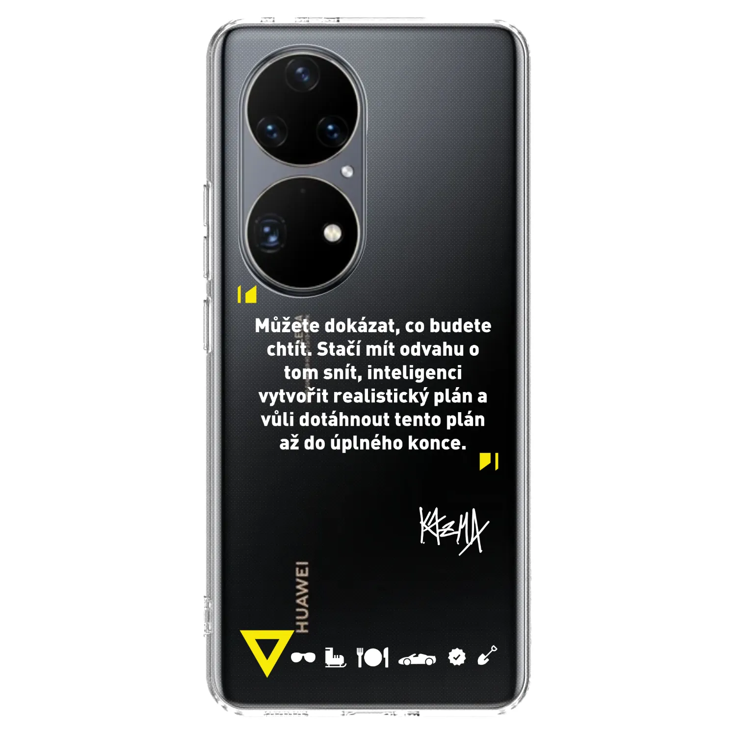 Picasee silikonový průhledný obal pro Huawei P50 - Kazma - MŮŽETE DOKÁZAT, CO BUDETE CHTÍT