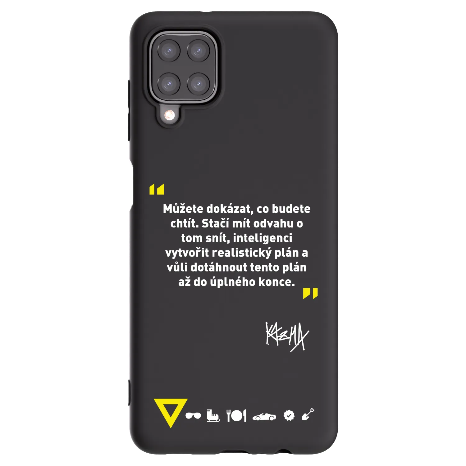 Picasee silikonový černý obal pro Samsung Galaxy M12 M127F - Kazma - MŮŽETE DOKÁZAT, CO BUDETE CHTÍT