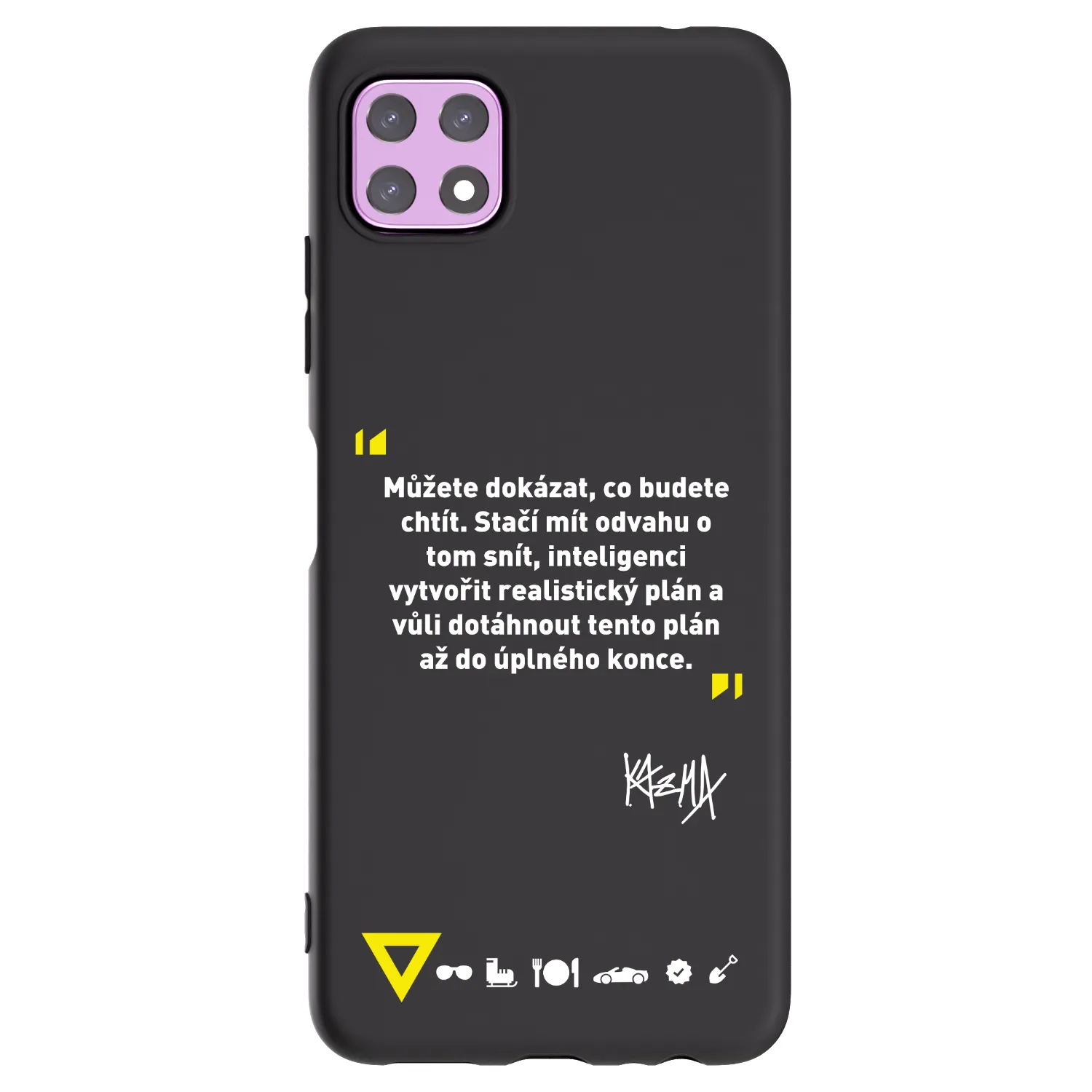 Picasee silikonový černý obal pro Samsung Galaxy A22 A226B 5G - Kazma - MŮŽETE DOKÁZAT, CO BUDETE CHTÍT