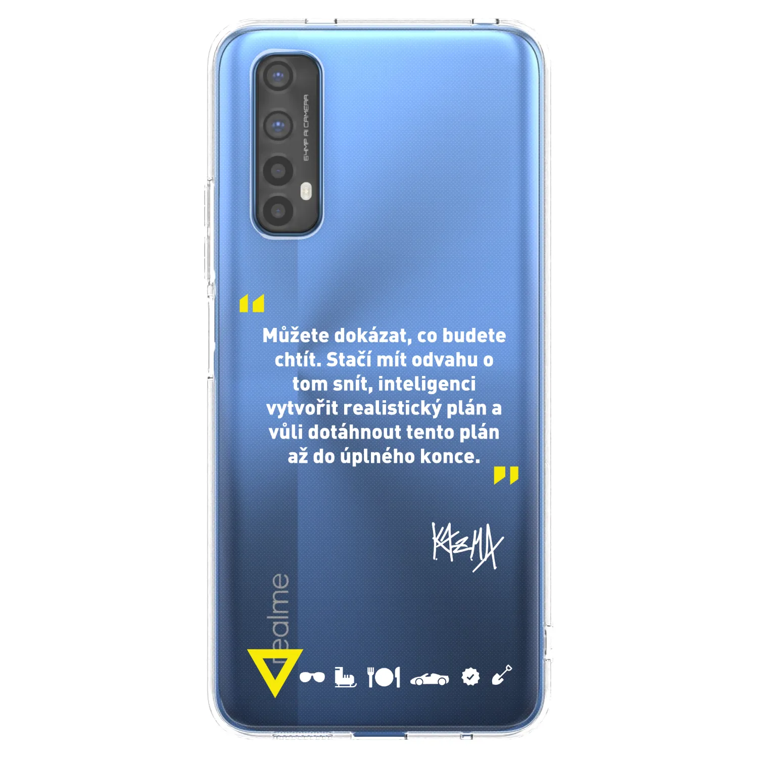 Picasee silikonový průhledný obal pro Realme 7 - Kazma - MŮŽETE DOKÁZAT, CO BUDETE CHTÍT