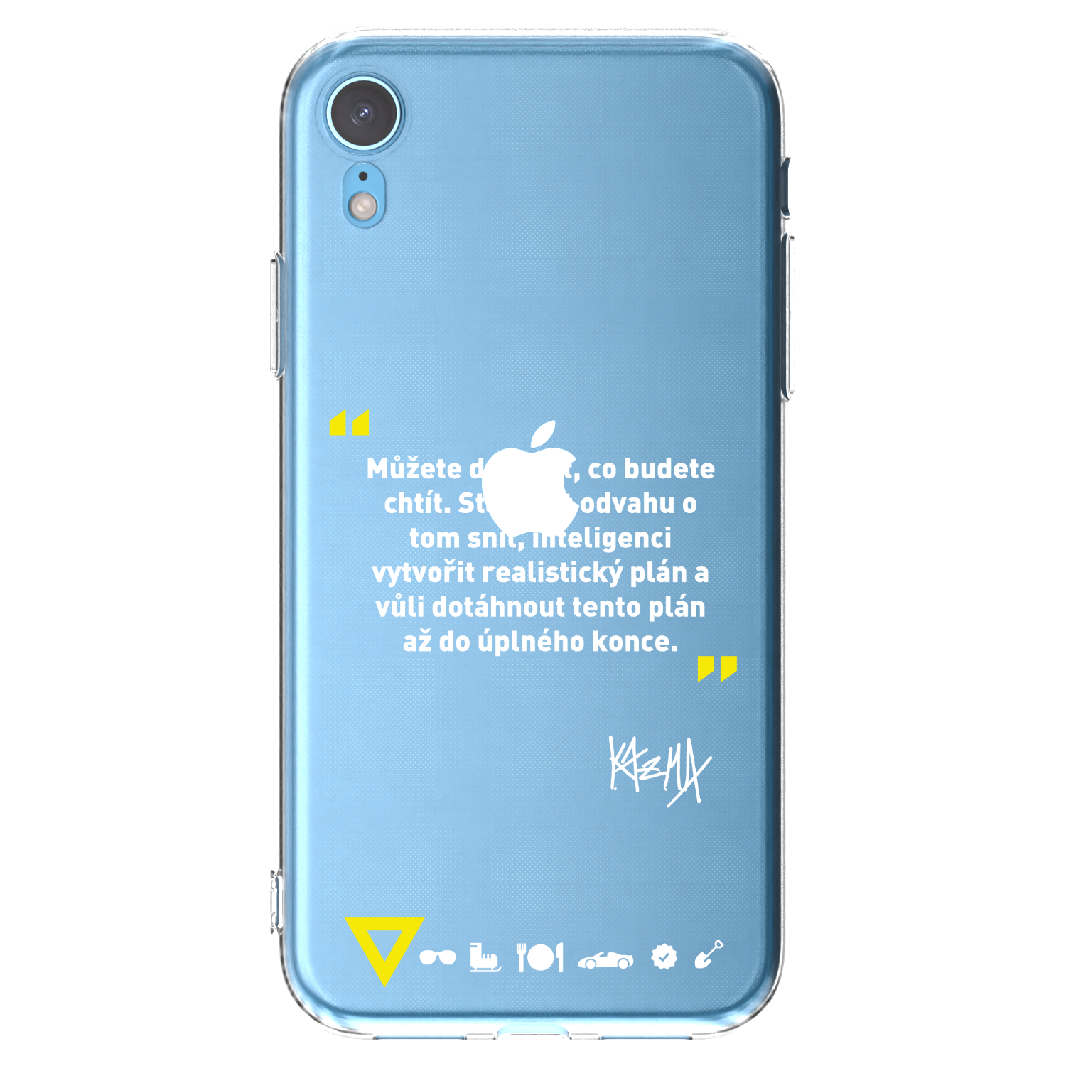 Picasee silikonový průhledný obal pro Apple iPhone XR - Kazma - MŮŽETE DOKÁZAT, CO BUDETE CHTÍT