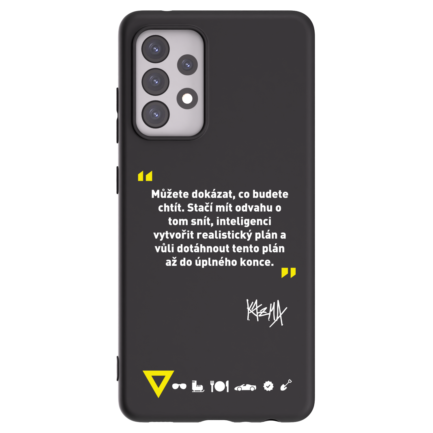 Picasee silikonový černý obal pro Samsung Galaxy A52s 5G A528B - Kazma - MŮŽETE DOKÁZAT, CO BUDETE CHTÍT