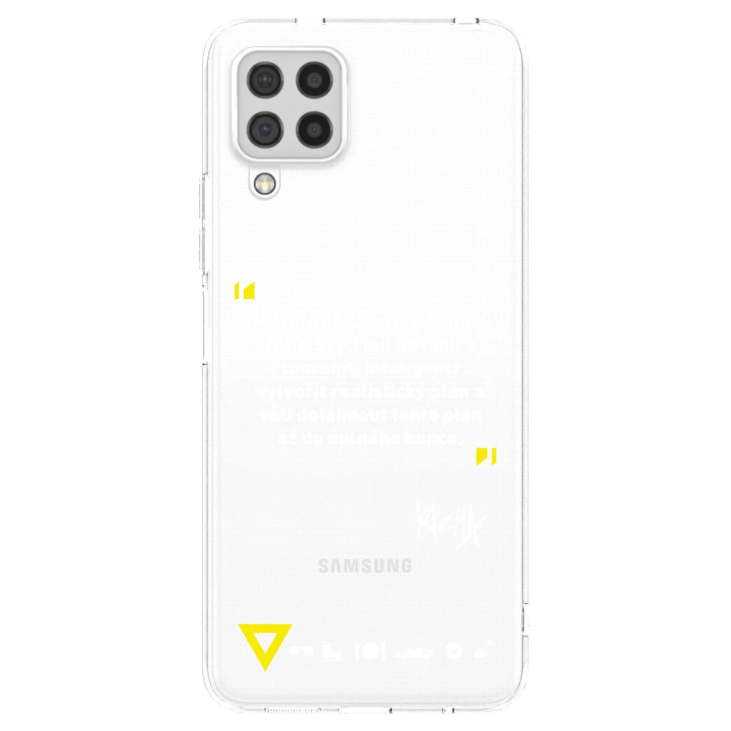 Picasee silikonový průhledný obal pro Samsung Galaxy A22 A225F 4G - Kazma - MŮŽETE DOKÁZAT, CO BUDETE CHTÍT