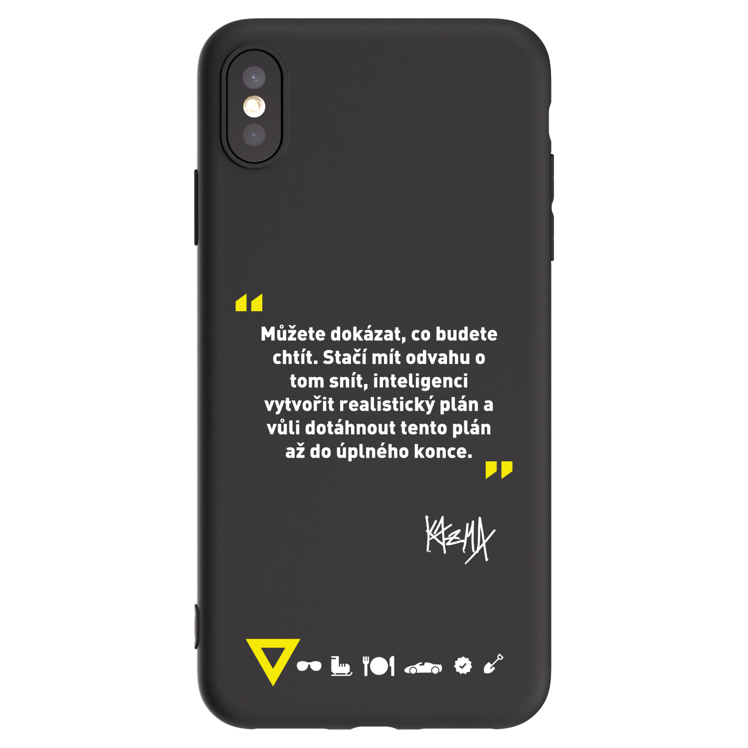 Picasee silikonový černý obal pro Apple iPhone XS Max - Kazma - MŮŽETE DOKÁZAT, CO BUDETE CHTÍT