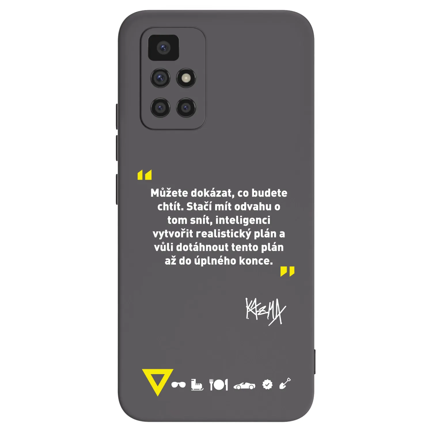 Picasee silikonový černý obal pro Xiaomi Redmi 10 - Kazma - MŮŽETE DOKÁZAT, CO BUDETE CHTÍT