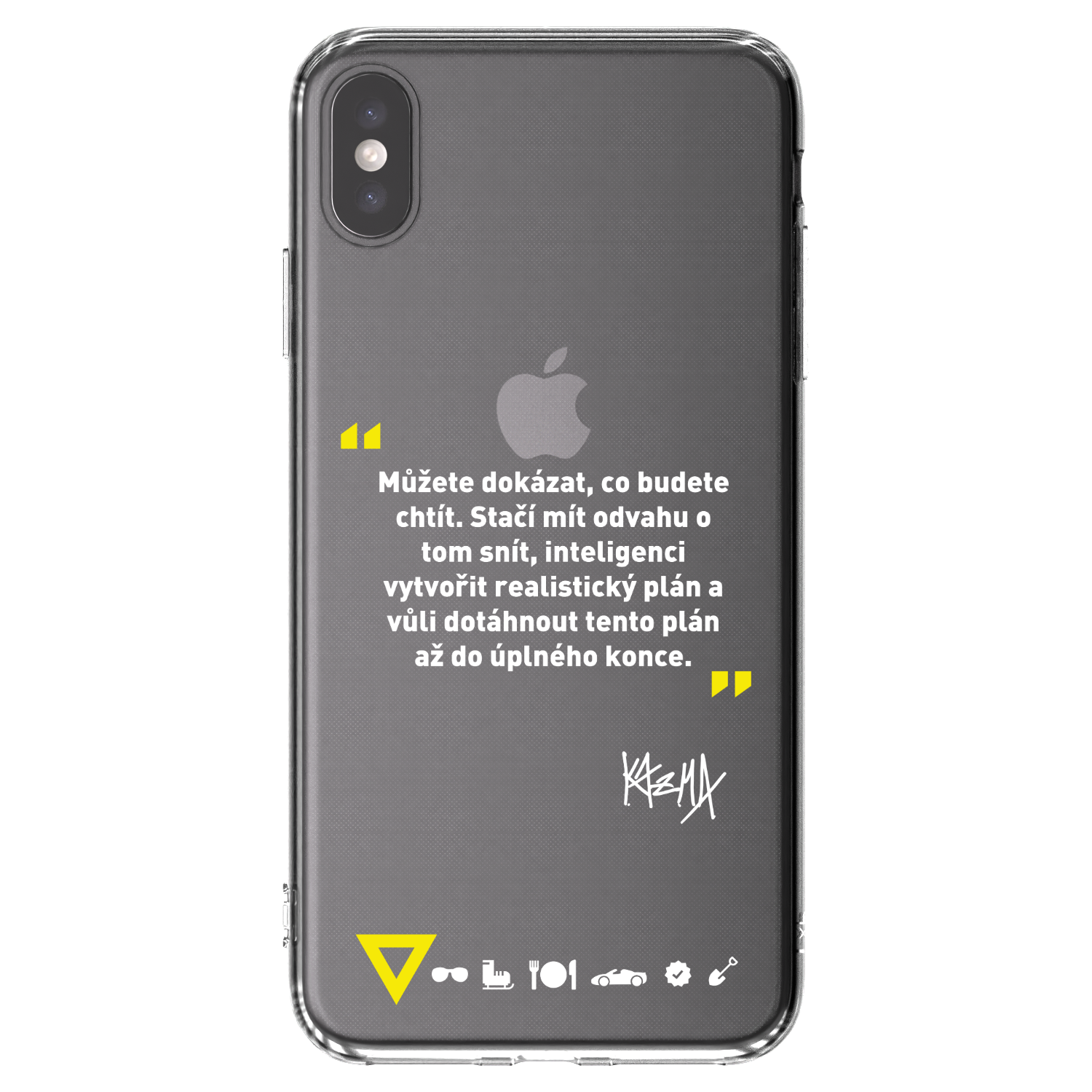Picasee silikonový průhledný obal pro Apple iPhone XS Max - Kazma - MŮŽETE DOKÁZAT, CO BUDETE CHTÍT