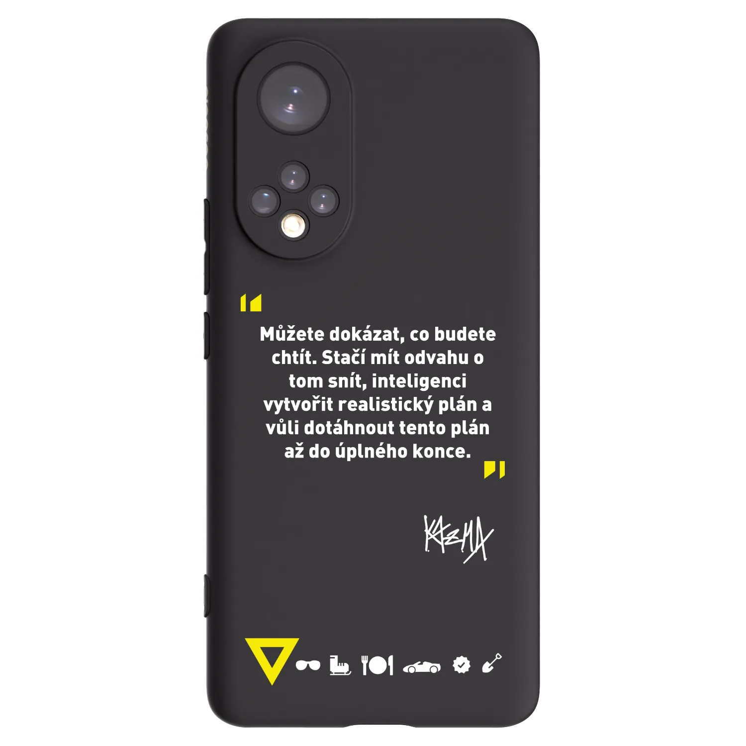 Picasee silikonový černý obal pro Honor 50 5G - Kazma - MŮŽETE DOKÁZAT, CO BUDETE CHTÍT