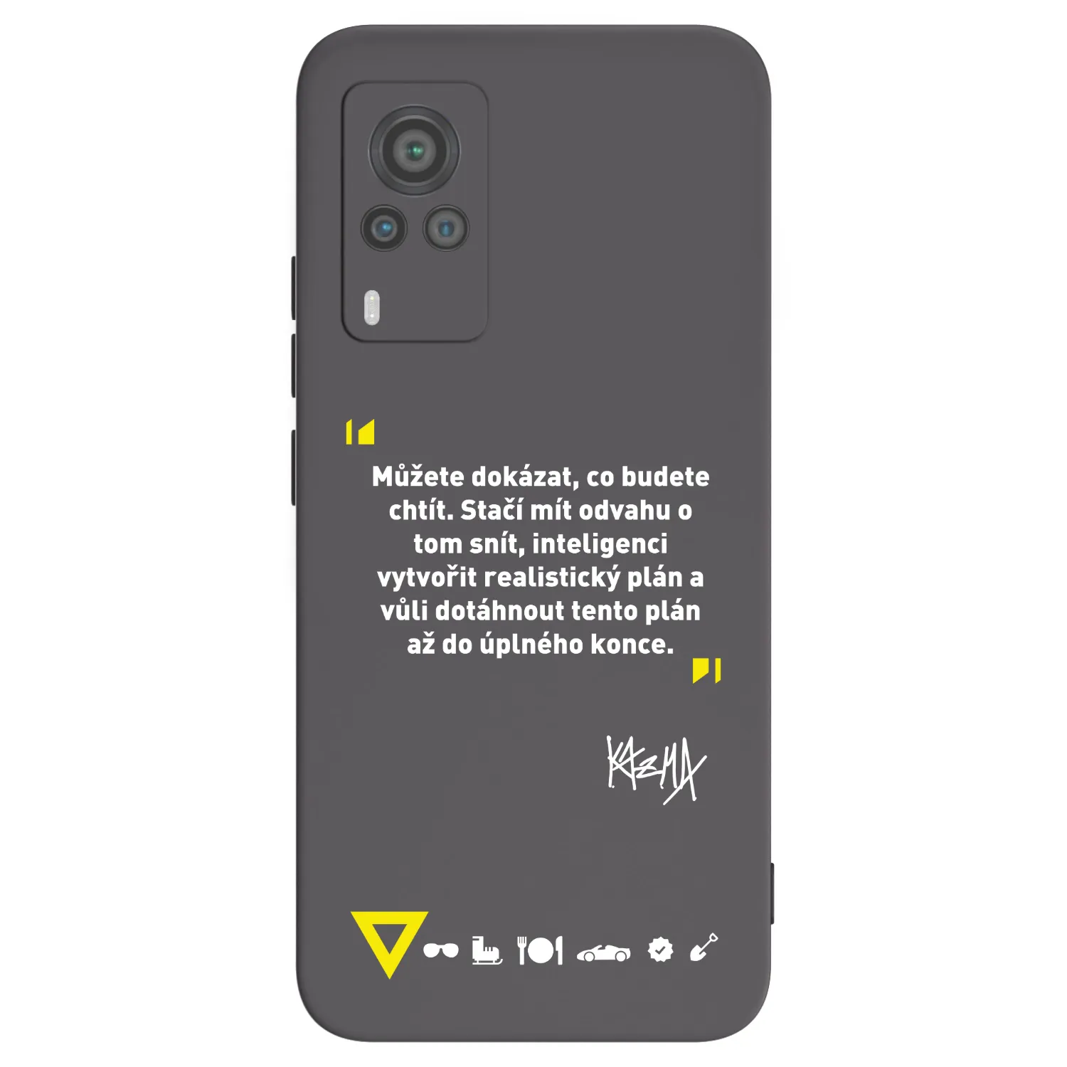 Picasee silikonový černý obal pro Vivo X60 Pro 5G - Kazma - MŮŽETE DOKÁZAT, CO BUDETE CHTÍT