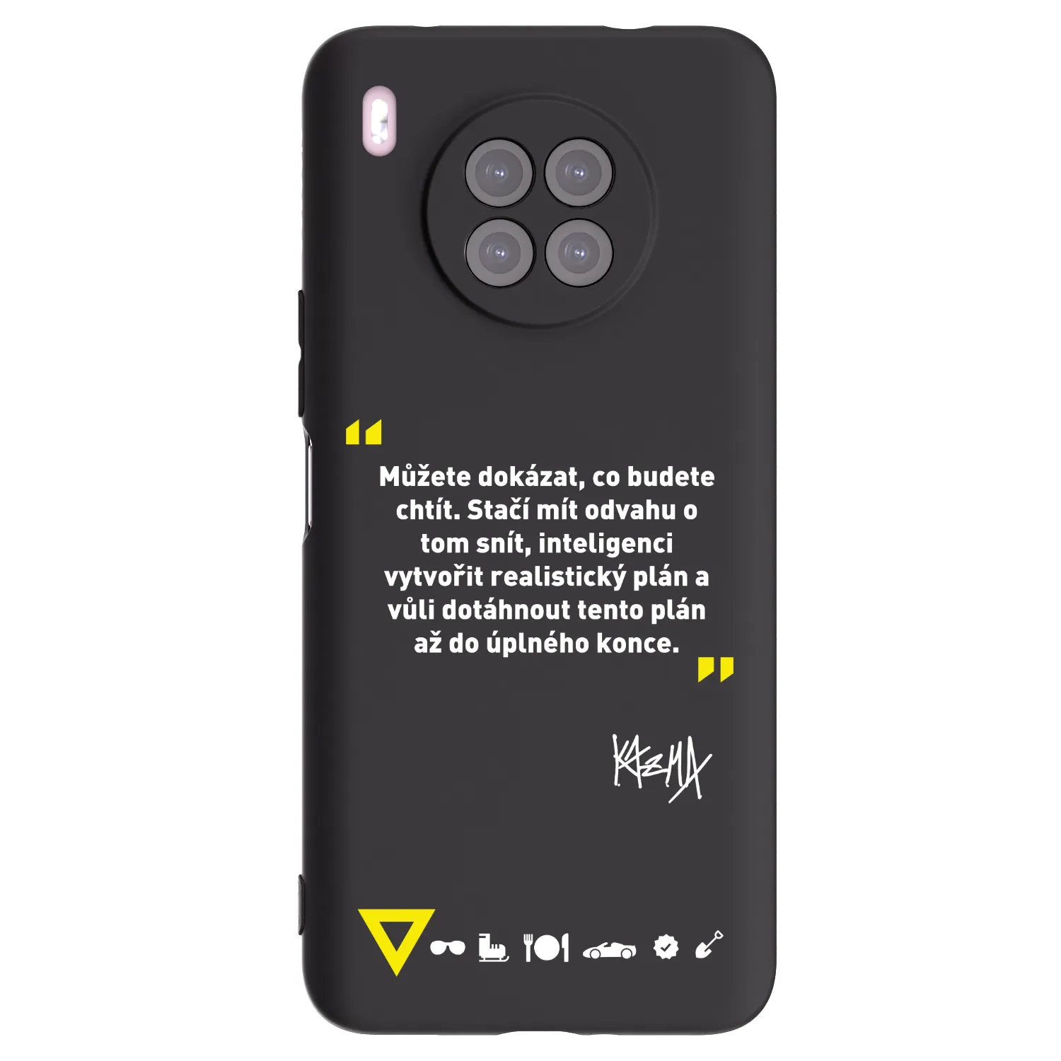 Picasee silikonový černý obal pro Huawei Nova 8i - Kazma - MŮŽETE DOKÁZAT, CO BUDETE CHTÍT