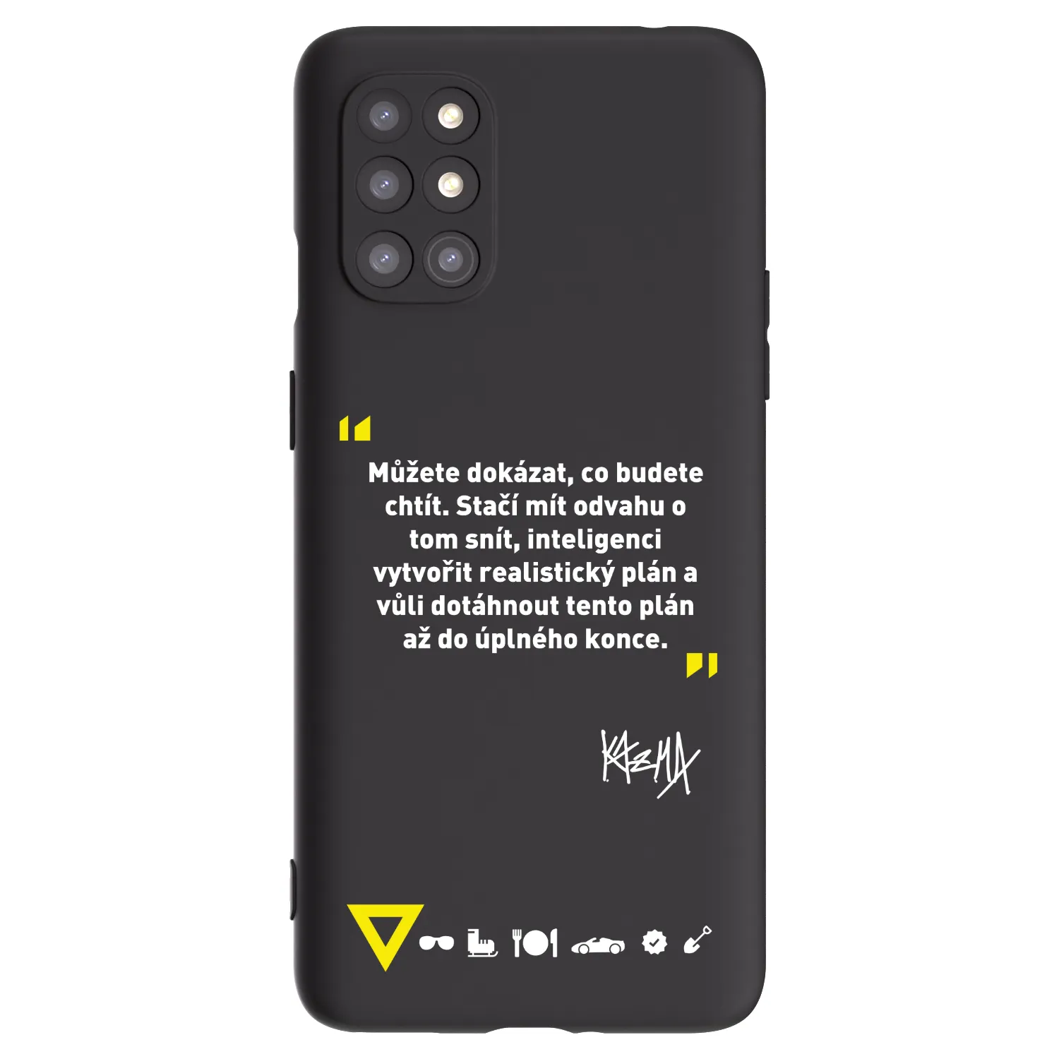 Picasee silikonový černý obal pro OnePlus 8T - Kazma - MŮŽETE DOKÁZAT, CO BUDETE CHTÍT