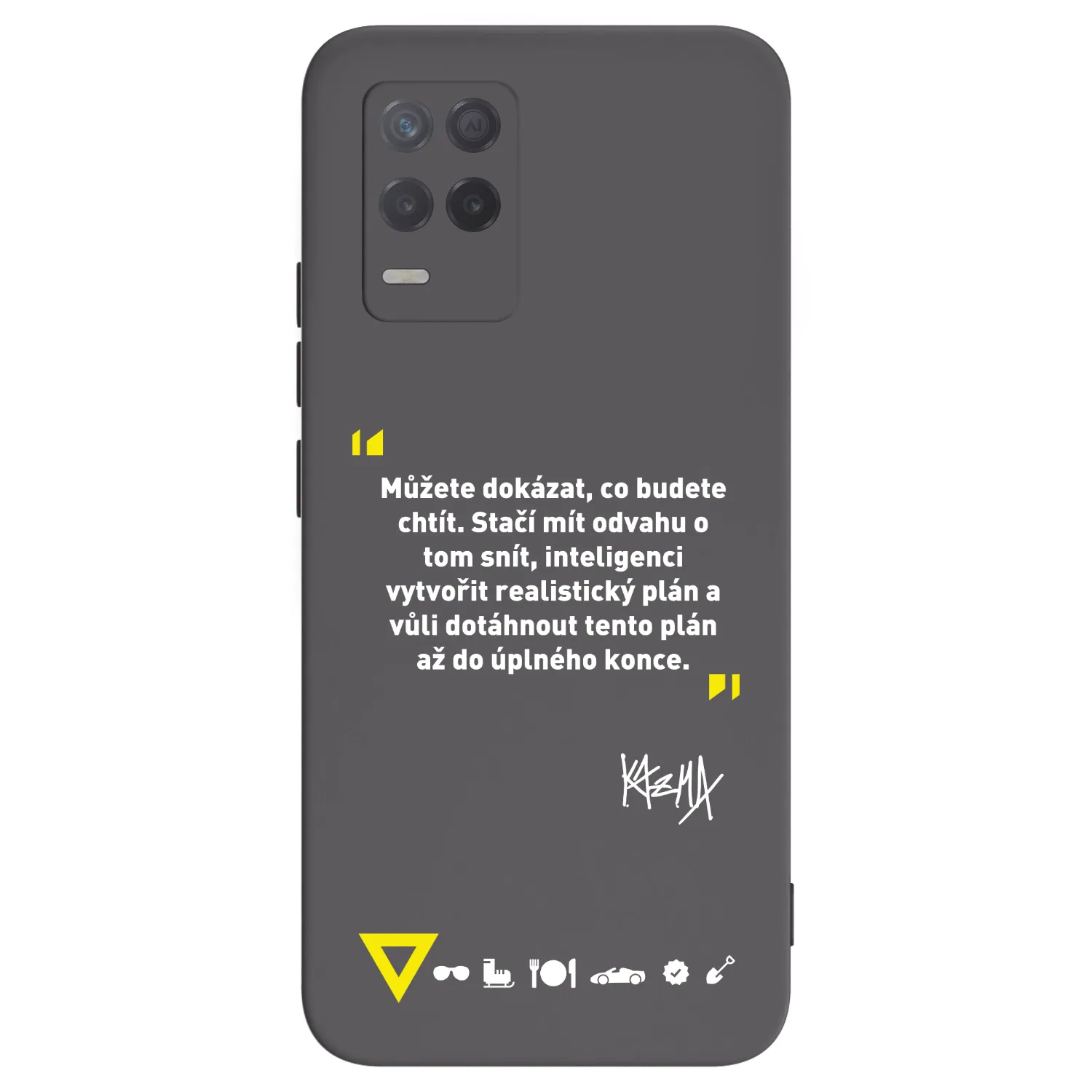 Picasee silikonový černý obal pro Realme 8 5G - Kazma - MŮŽETE DOKÁZAT, CO BUDETE CHTÍT