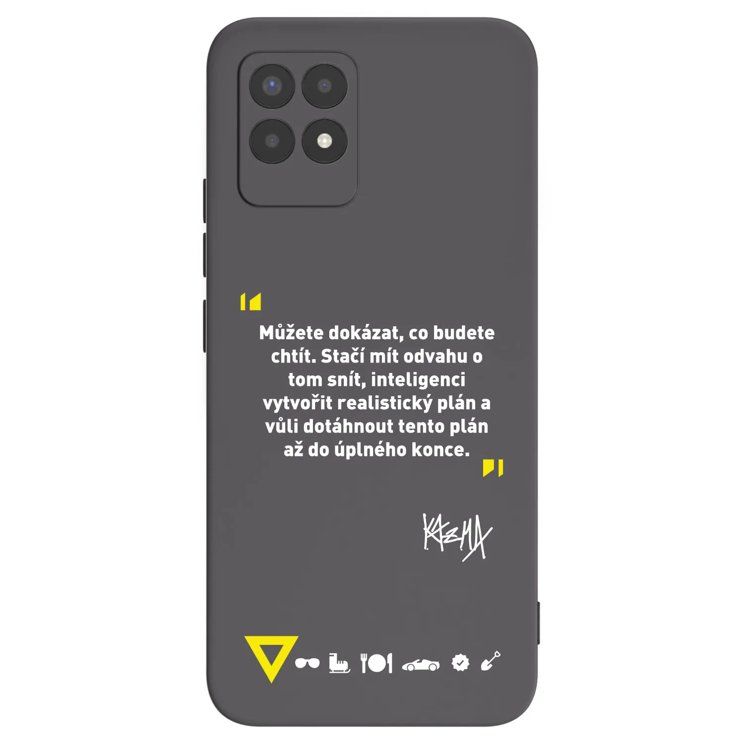 Picasee silikonový černý obal pro Realme 8i - Kazma - MŮŽETE DOKÁZAT, CO BUDETE CHTÍT