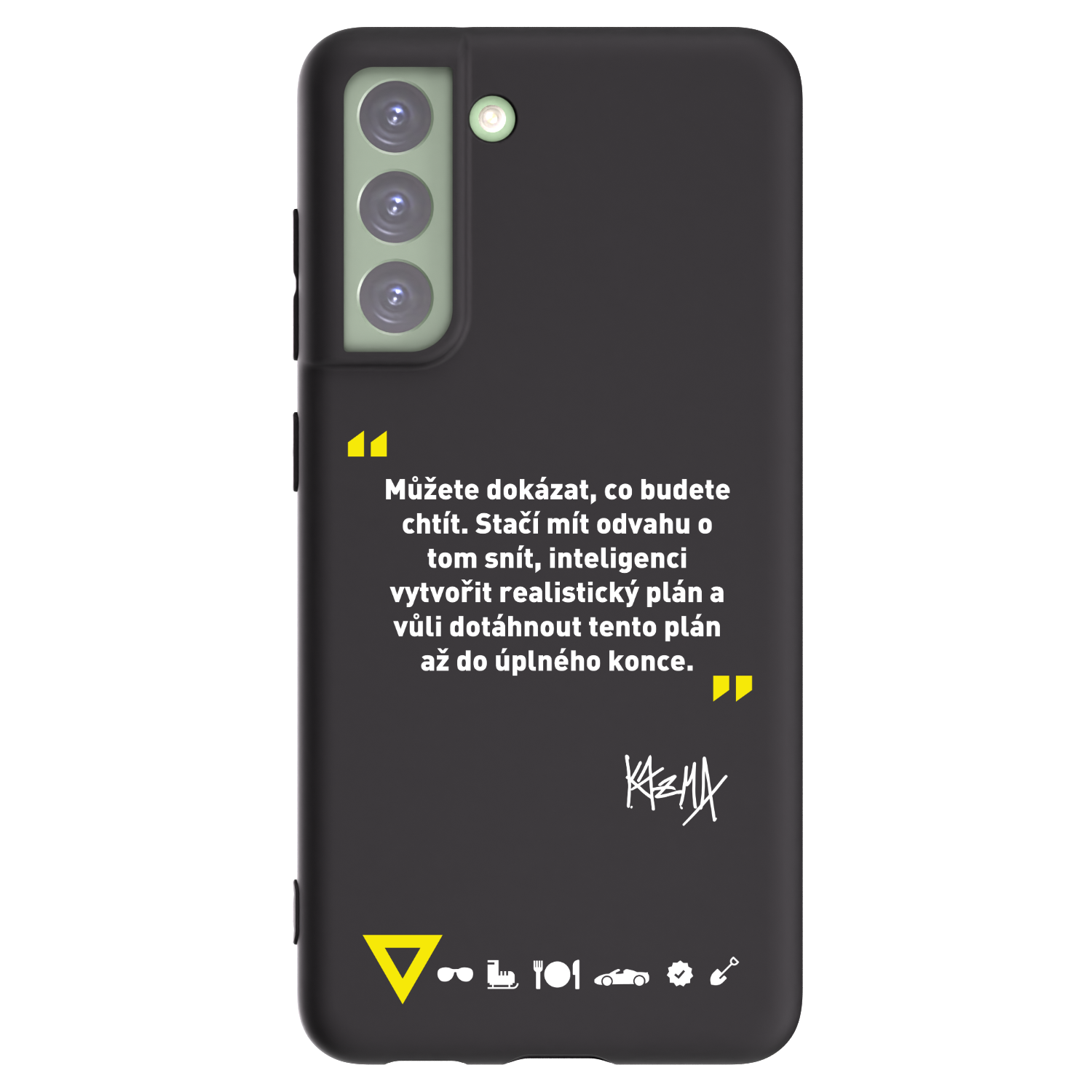 Picasee silikonový černý obal pro Samsung Galaxy S21 FE 5G - Kazma - MŮŽETE DOKÁZAT, CO BUDETE CHTÍT