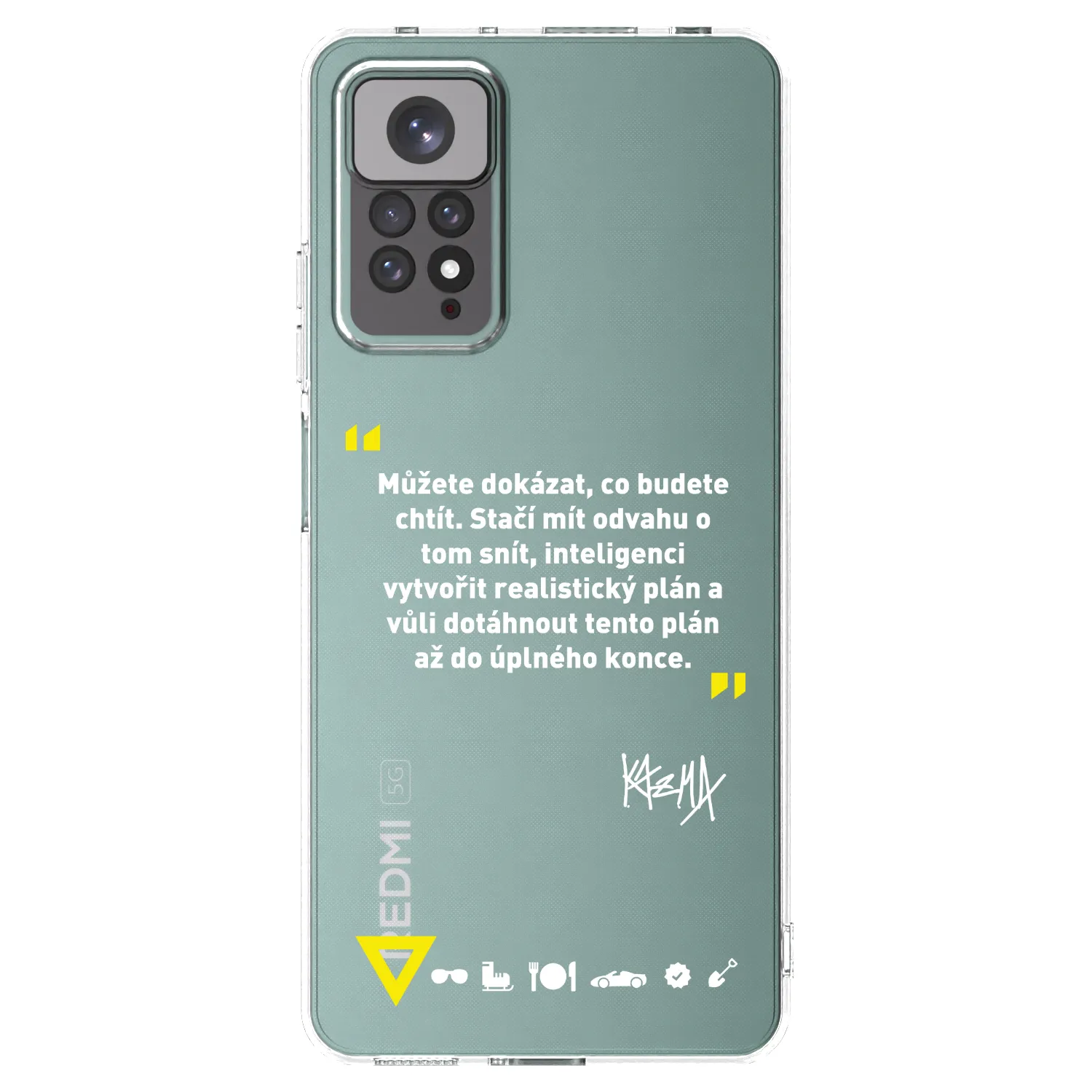 Picasee silikonový průhledný obal pro Xiaomi Redmi Note 11 - Kazma - MŮŽETE DOKÁZAT, CO BUDETE CHTÍT