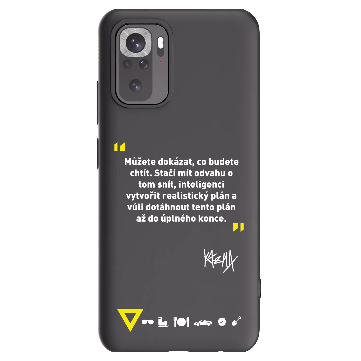 Picasee silikonový černý obal pro Xiaomi Redmi Note 11S 4G - Kazma - MŮŽETE DOKÁZAT, CO BUDETE CHTÍT
