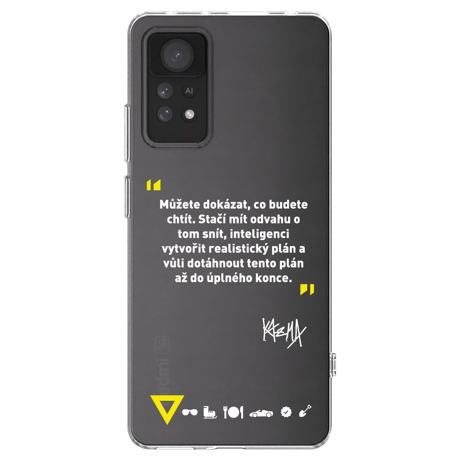 Picasee silikonový průhledný obal pro Xiaomi Redmi Note 11 Pro 5G - Kazma - MŮŽETE DOKÁZAT, CO BUDETE CHTÍT