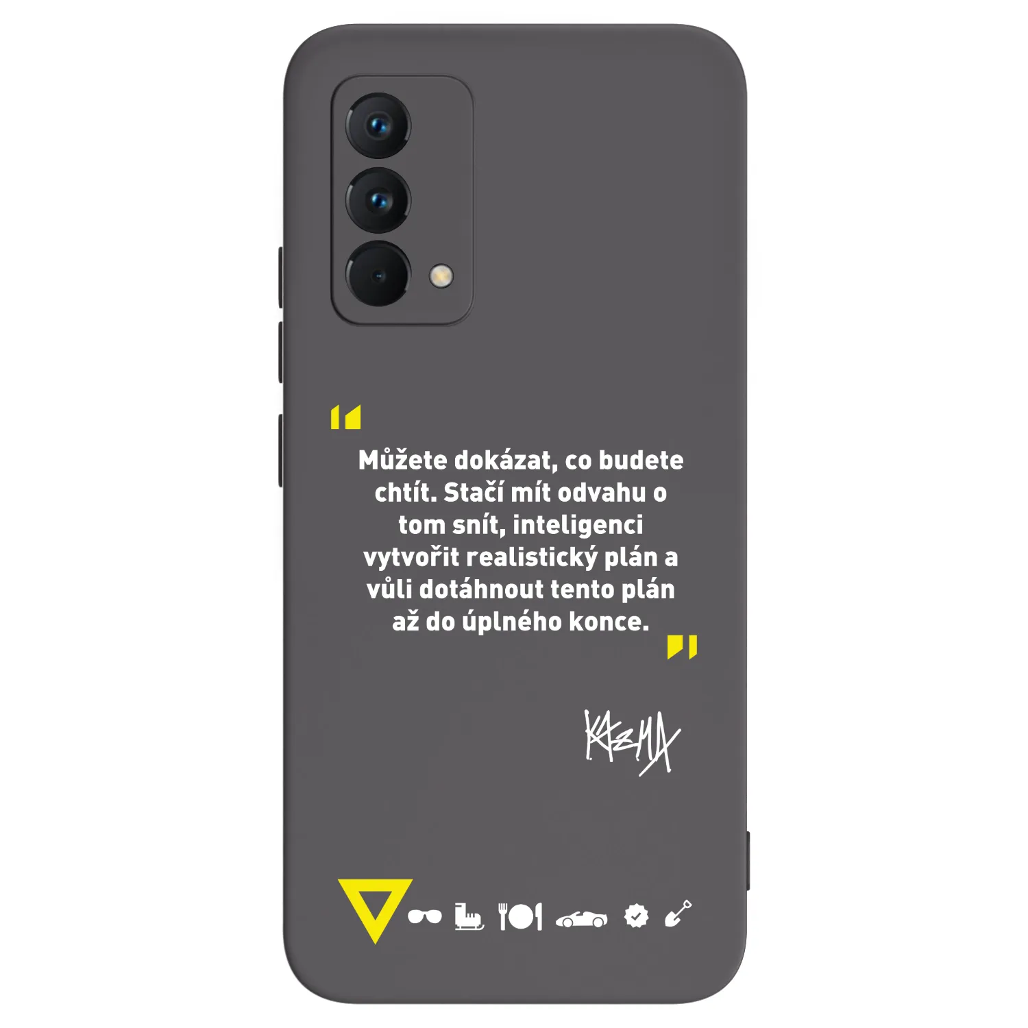 Picasee silikonový černý obal pro Realme GT Master Edition 5G - Kazma - MŮŽETE DOKÁZAT, CO BUDETE CHTÍT