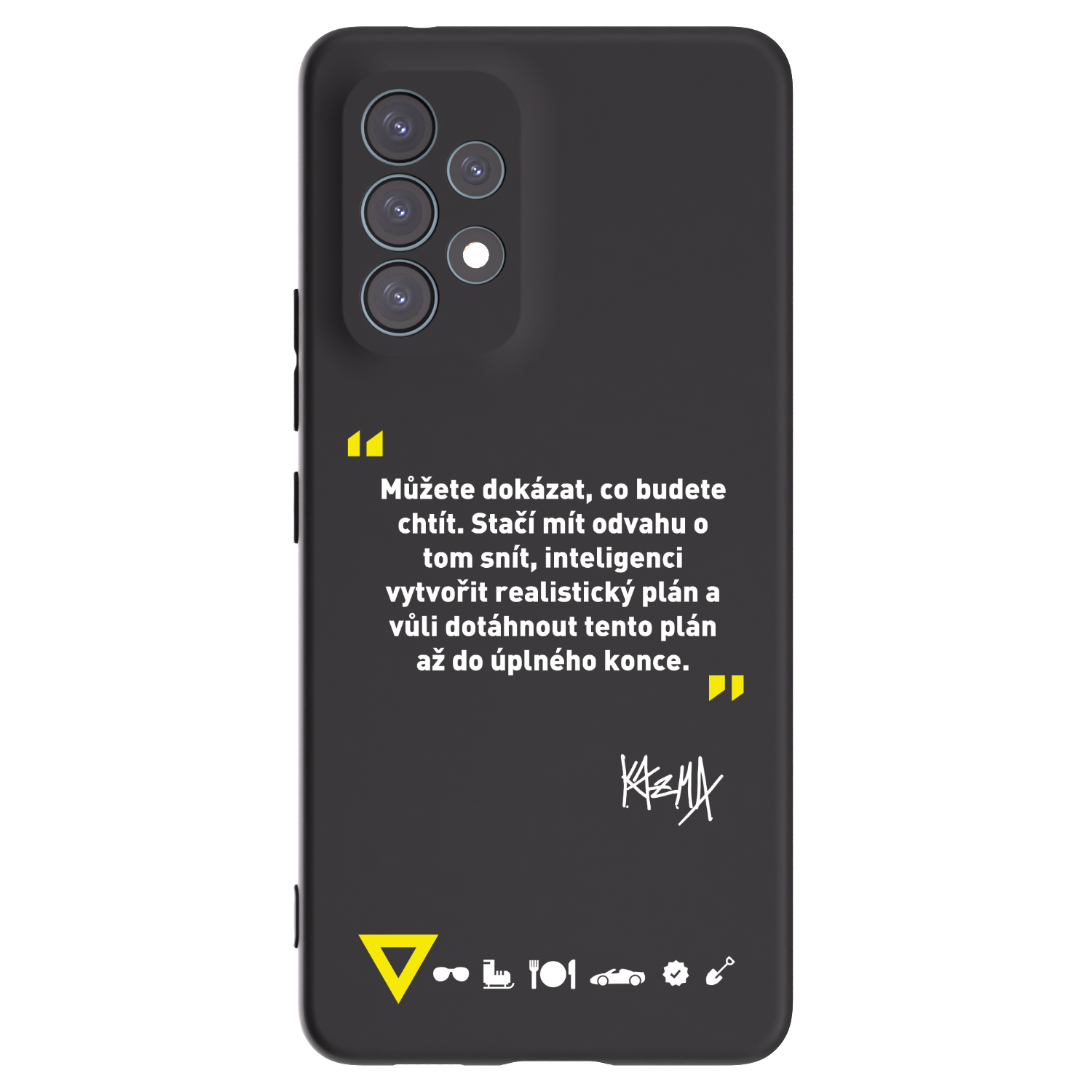 Picasee silikonový černý obal pro Samsung Galaxy A53 5G A536 - Kazma - MŮŽETE DOKÁZAT, CO BUDETE CHTÍT