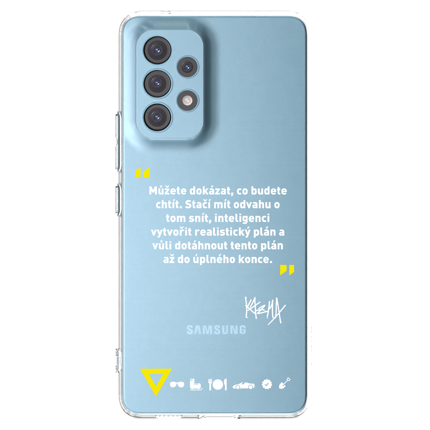 Picasee silikonový průhledný obal pro Samsung Galaxy A53 5G A536 - Kazma - MŮŽETE DOKÁZAT, CO BUDETE CHTÍT