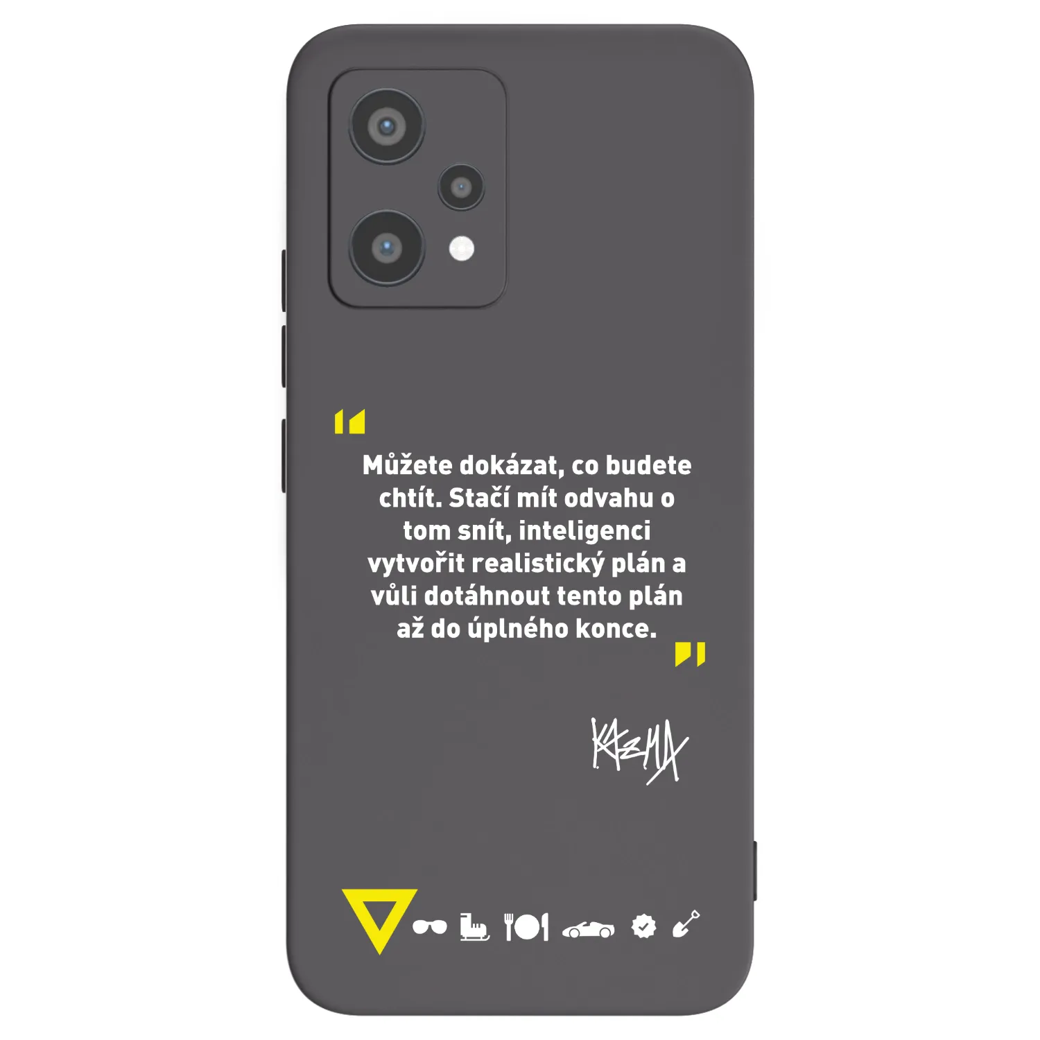 Picasee silikonový černý obal pro Realme 9 Pro 5G - Kazma - MŮŽETE DOKÁZAT, CO BUDETE CHTÍT