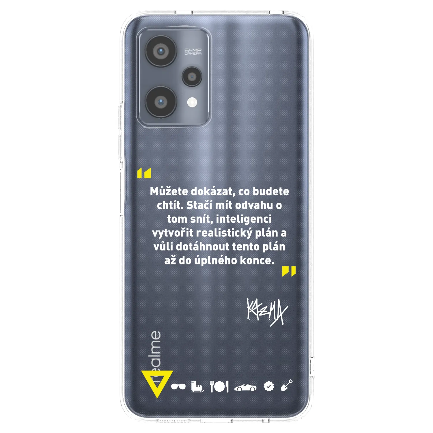 Picasee silikonový průhledný obal pro Realme 9 Pro 5G - Kazma - MŮŽETE DOKÁZAT, CO BUDETE CHTÍT