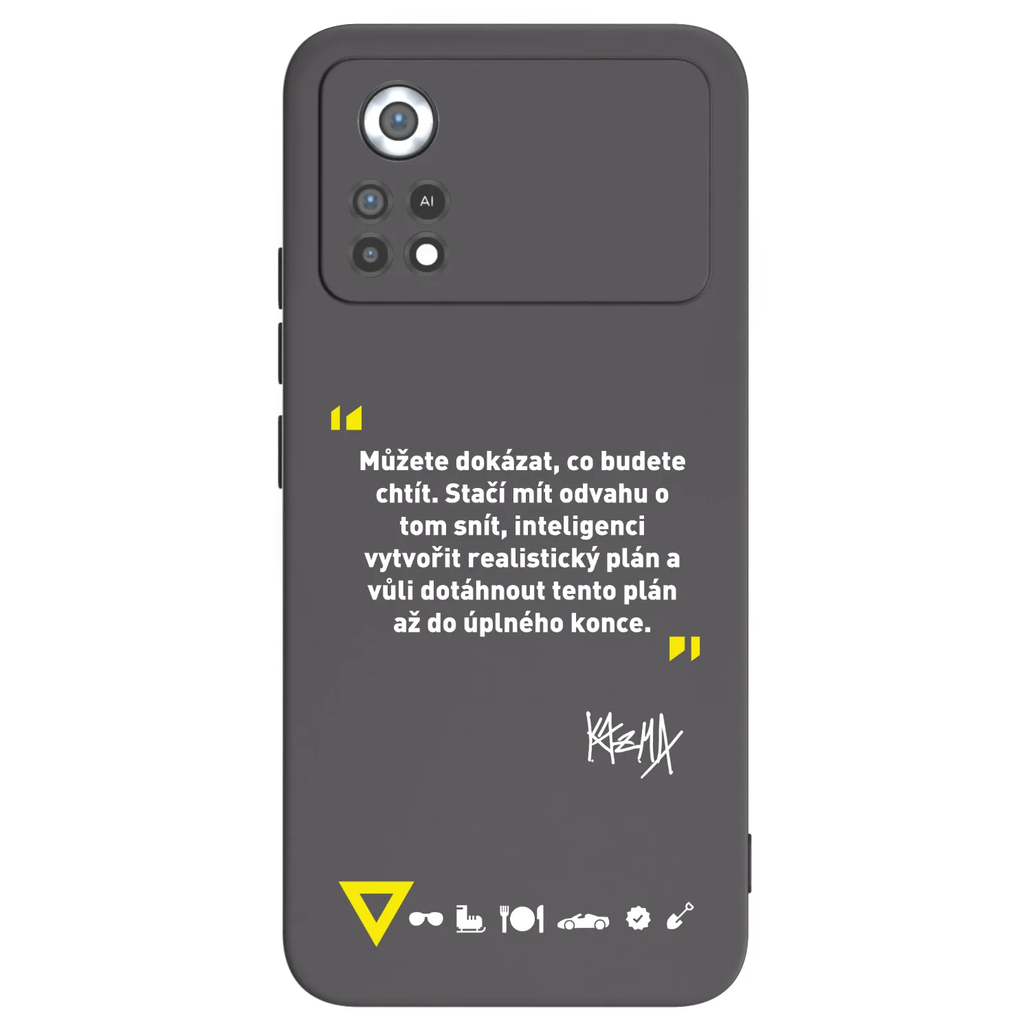 Picasee silikonový černý obal pro Xiaomi Poco X4 Pro 5G - Kazma - MŮŽETE DOKÁZAT, CO BUDETE CHTÍT