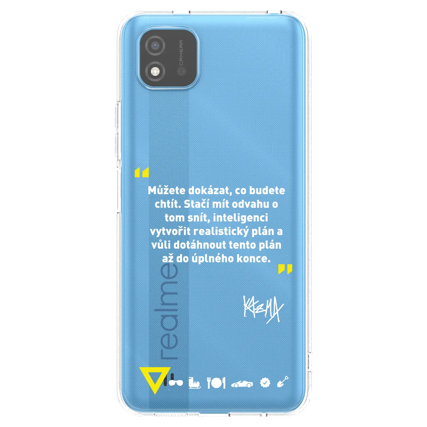 Picasee silikonový průhledný obal pro Realme C11 (2021) - Kazma - MŮŽETE DOKÁZAT, CO BUDETE CHTÍT