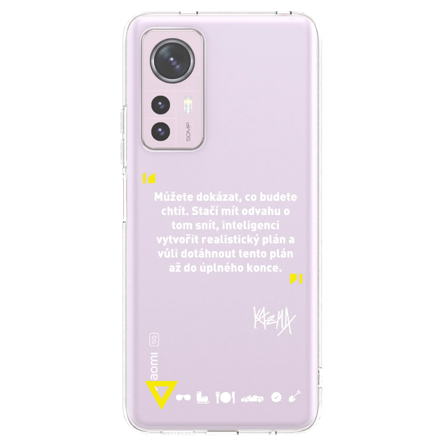 Picasee silikonový průhledný obal pro Xiaomi 12 - Kazma - MŮŽETE DOKÁZAT, CO BUDETE CHTÍT