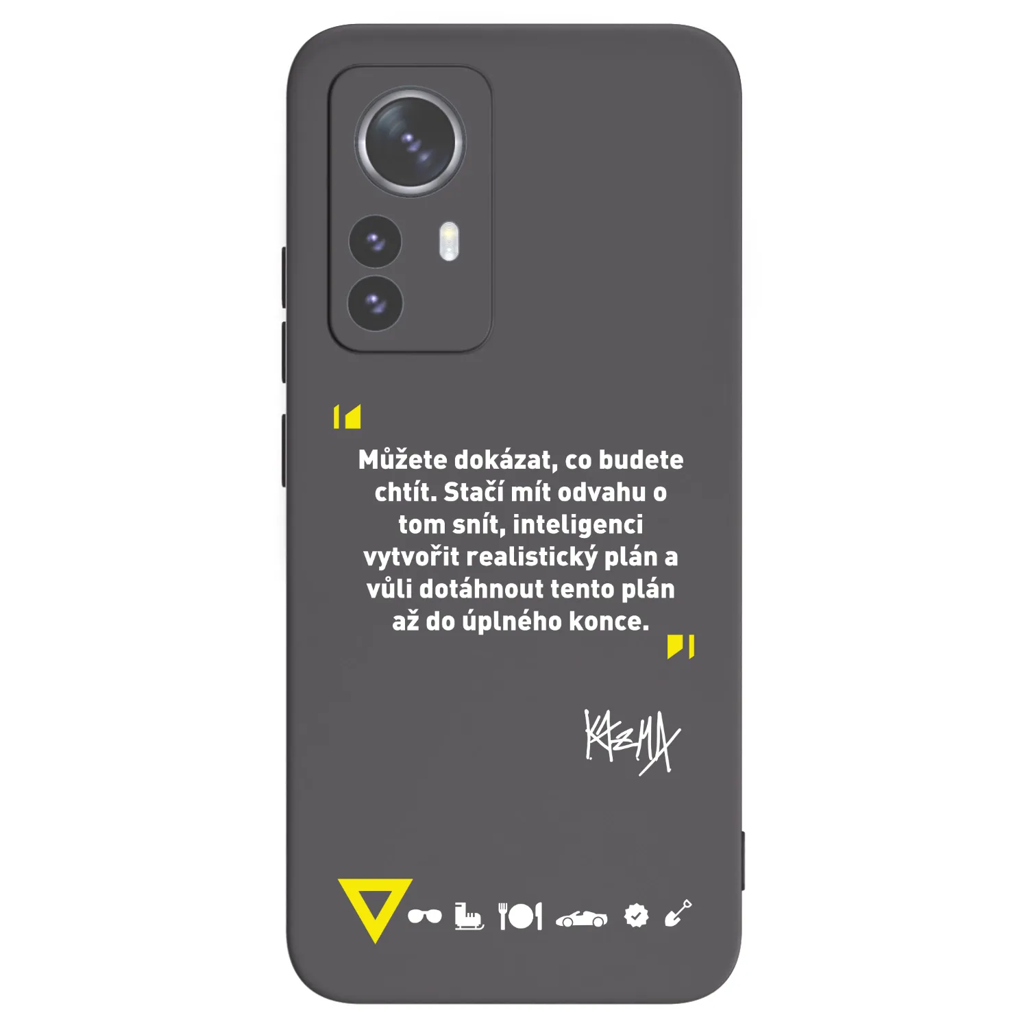 Picasee silikonový černý obal pro Xiaomi 12 Pro - Kazma - MŮŽETE DOKÁZAT, CO BUDETE CHTÍT